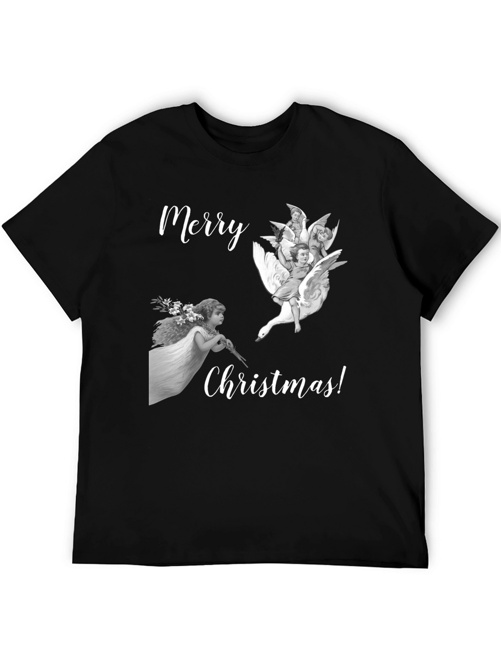 Merry Christmas Angels Graphic Tee