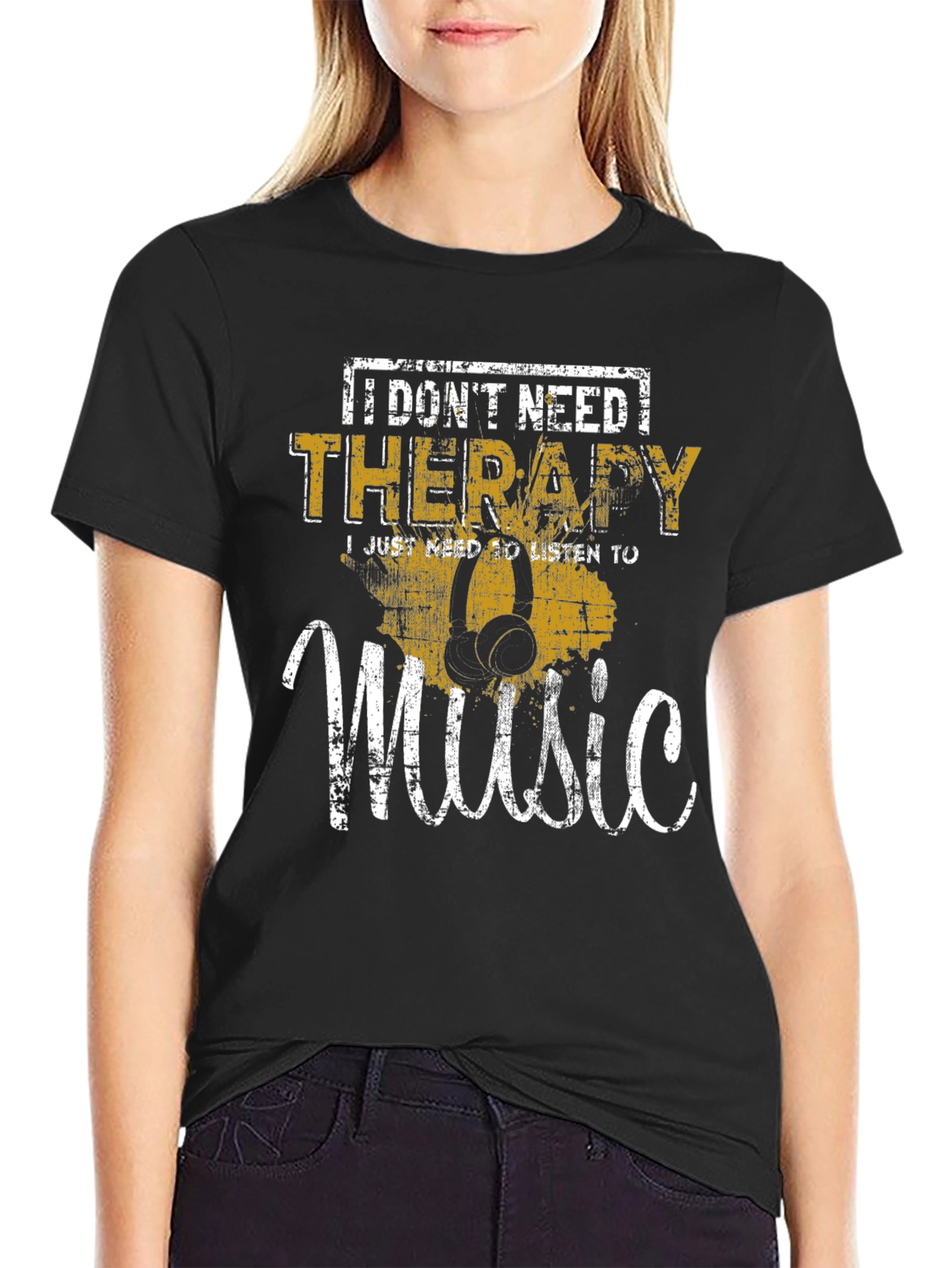 Music Therapy Graphic Tee - Funny Musician T-Shirt