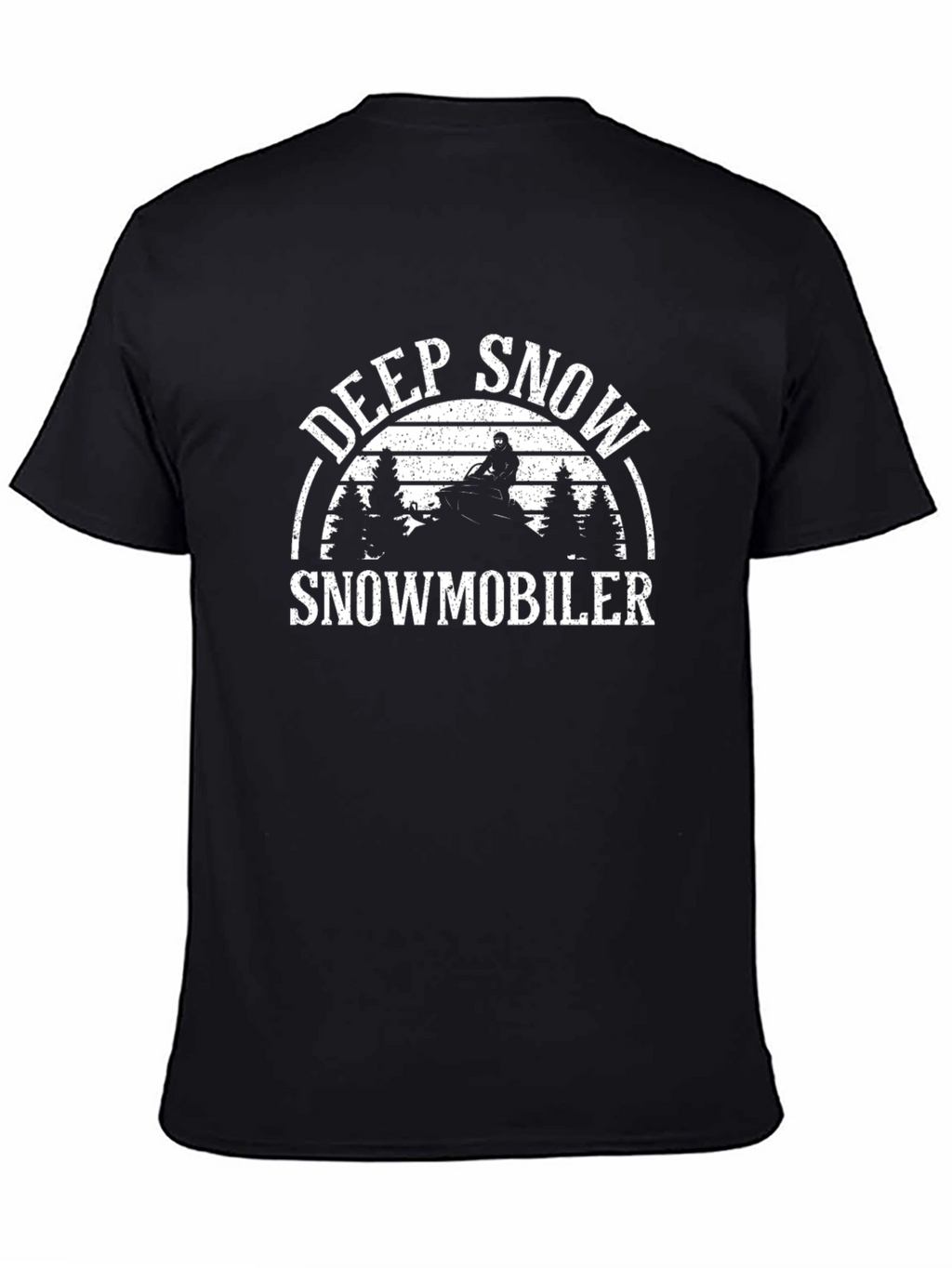 Deep Snow Snowmobiler Graphic T-Shirt