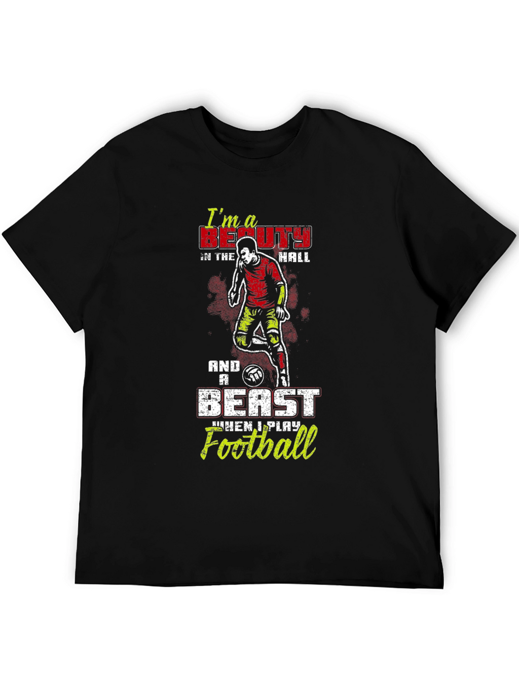 Beauty and Beast Football T-Shirt