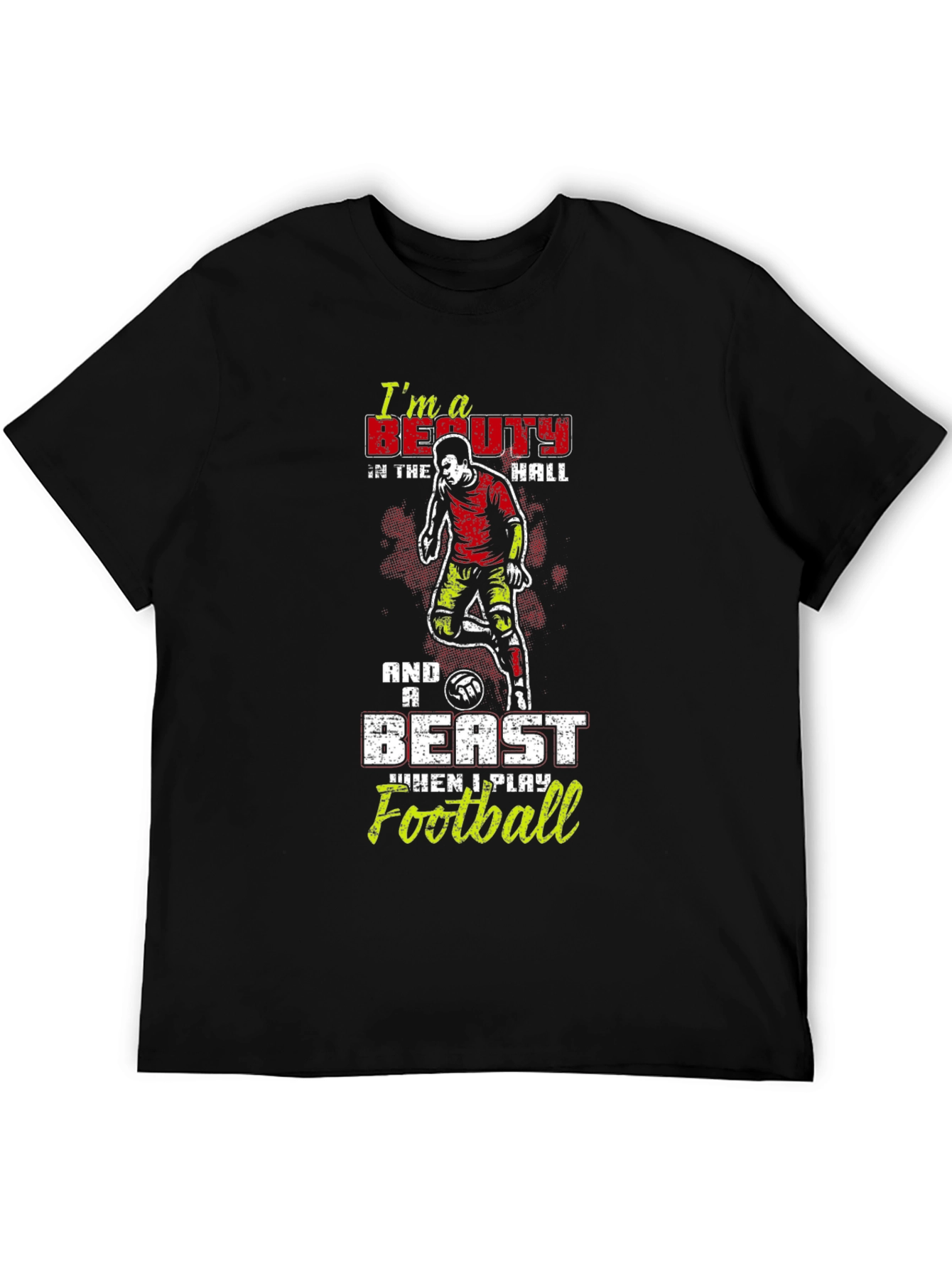 Beauty and Beast Football T-Shirt