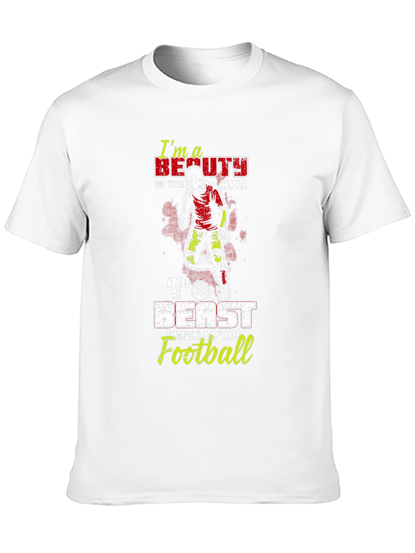 Beauty and Beast Football T-Shirt