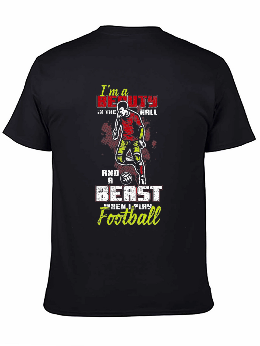 Beauty and Beast Football T-Shirt