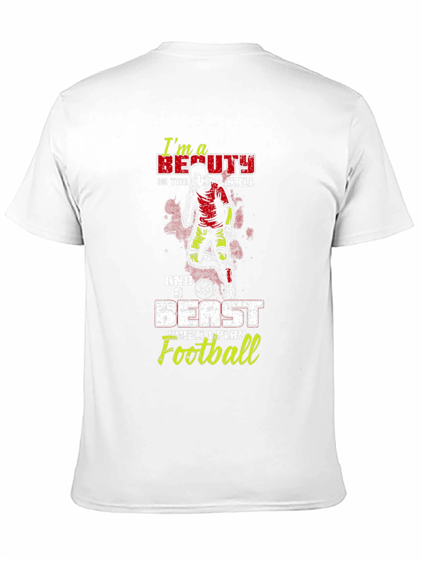 Beauty and Beast Football T-Shirt