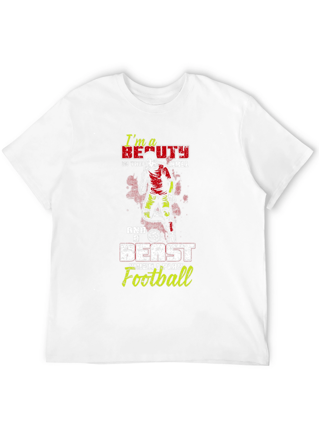 Beauty and Beast Football T-Shirt