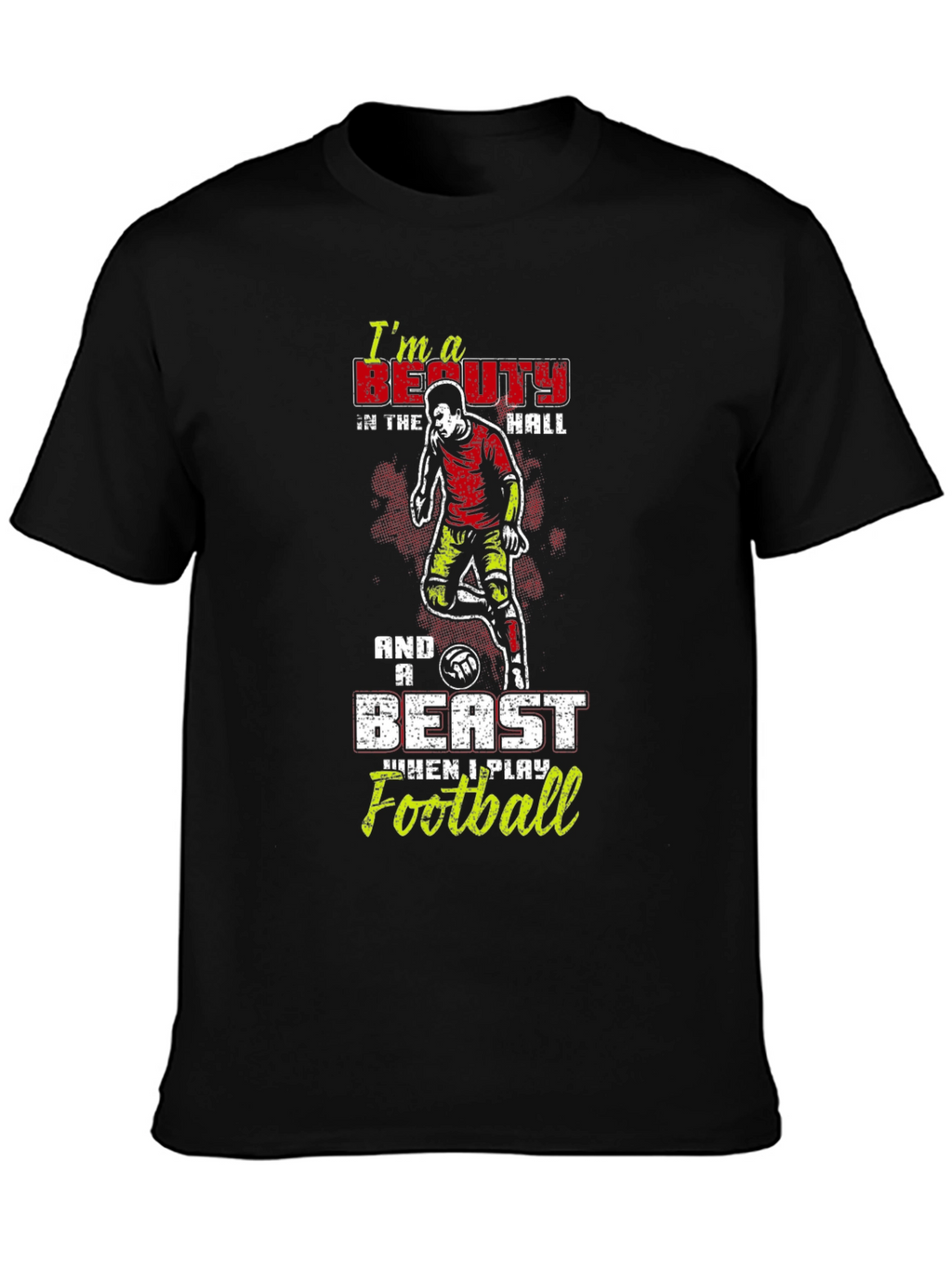 Beauty and Beast Football T-Shirt