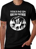 Father and Son Hunting Partners Black T-Shirt