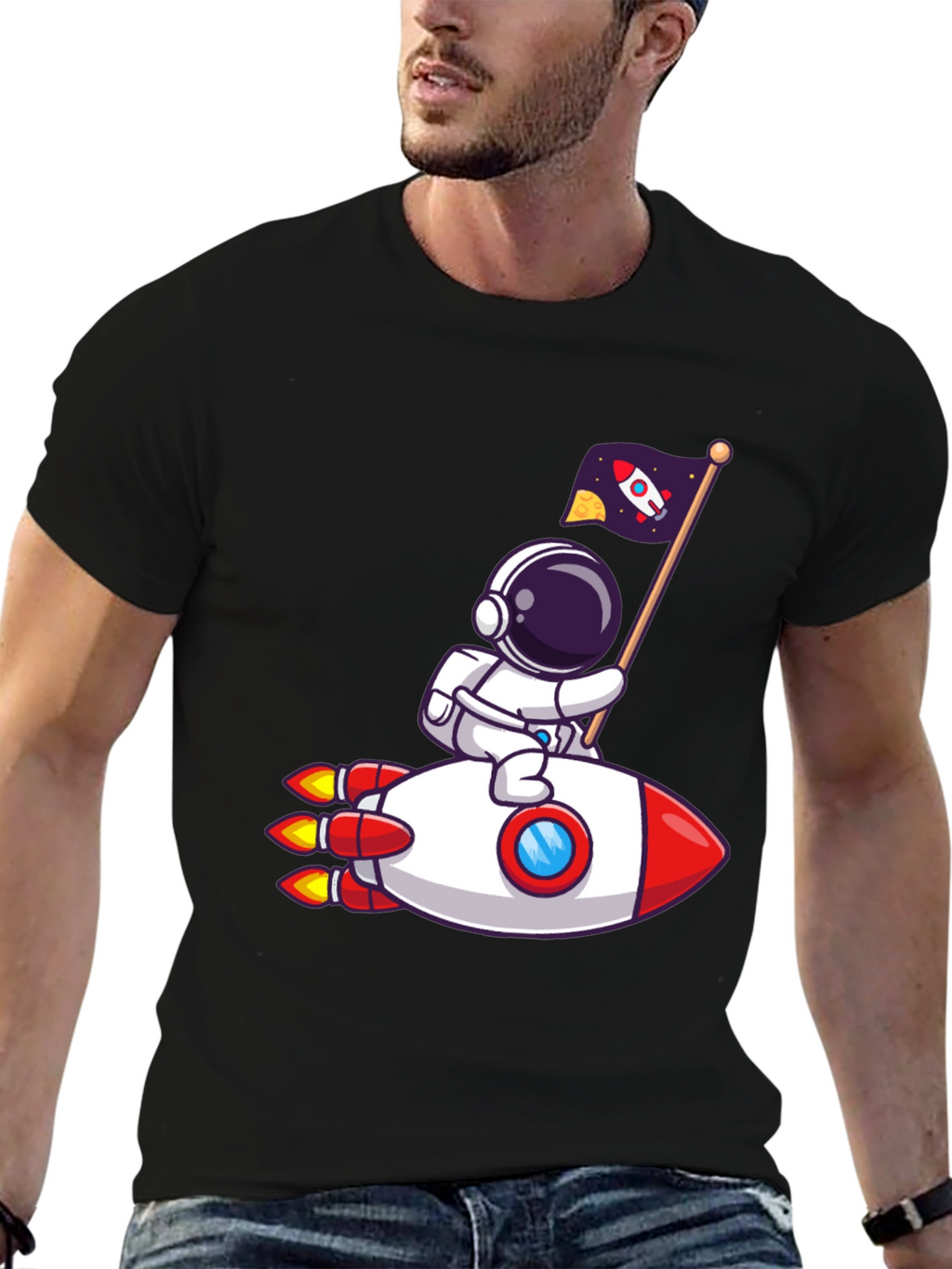 Astronaut Rocket T-Shirt - Space Adventure!