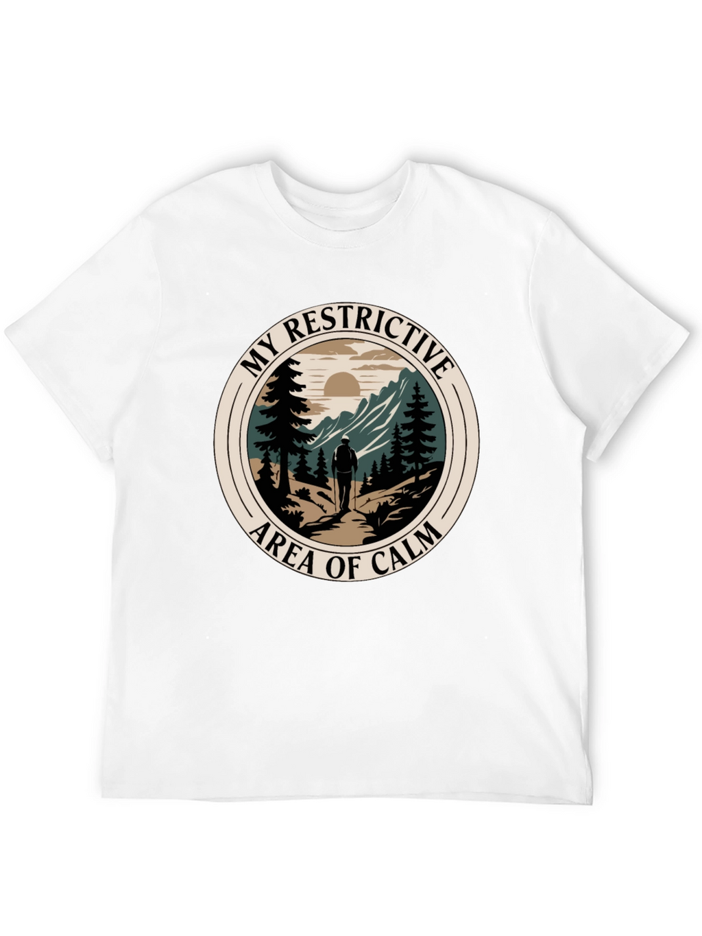 Restrictive Area of Calm Hiker Graphic T-Shirt