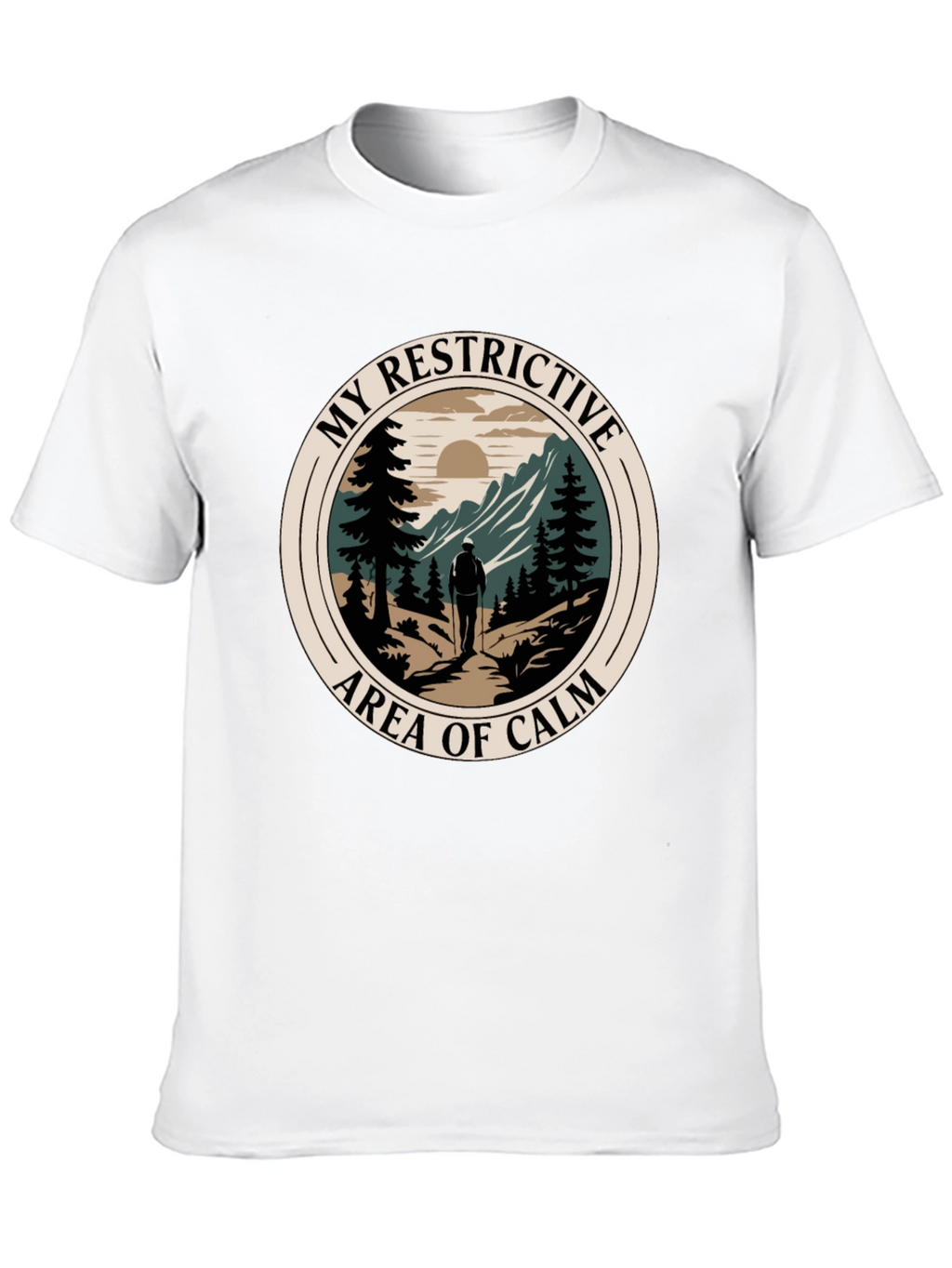 Restrictive Area of Calm Hiker Graphic T-Shirt