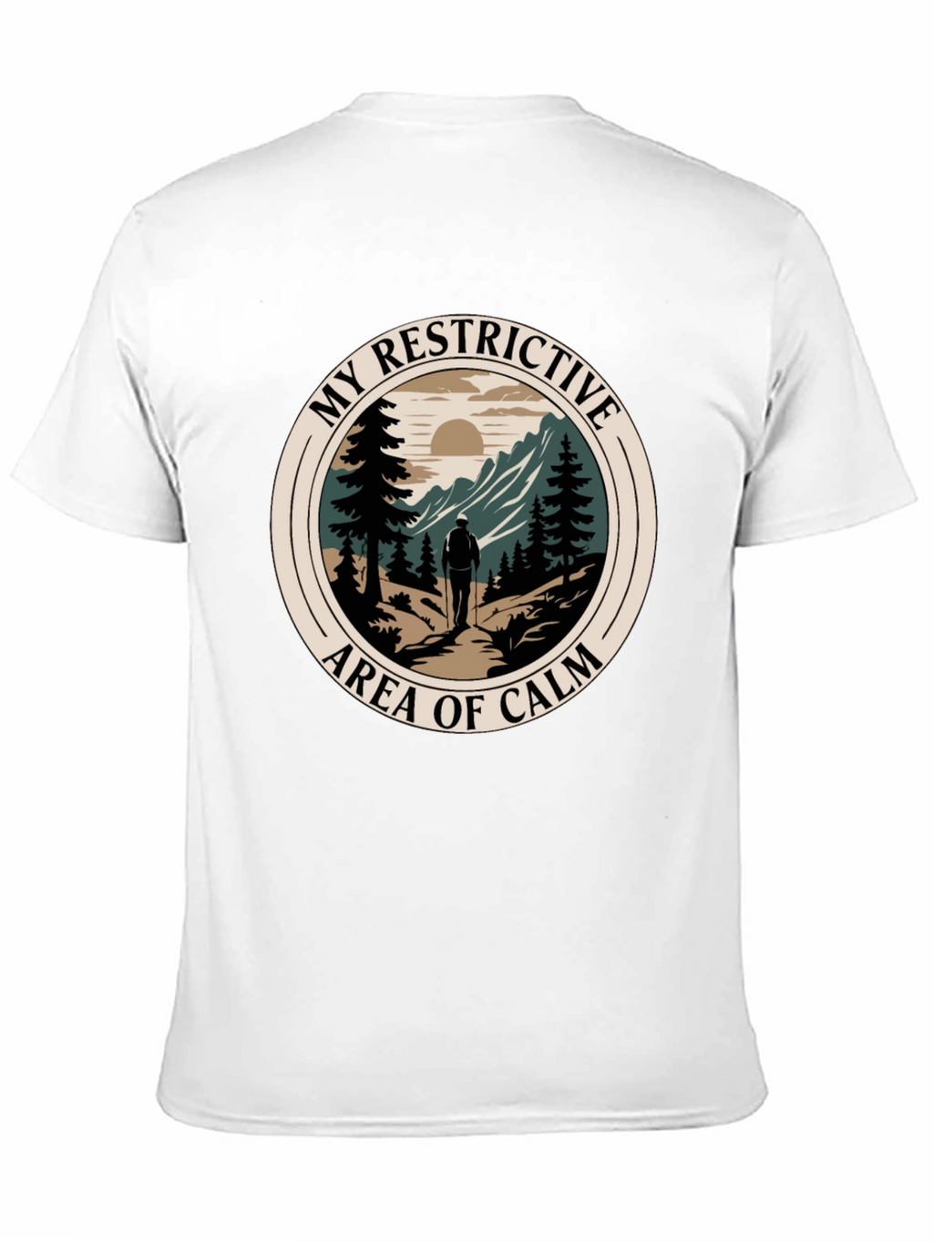 Restrictive Area of Calm Hiker Graphic T-Shirt