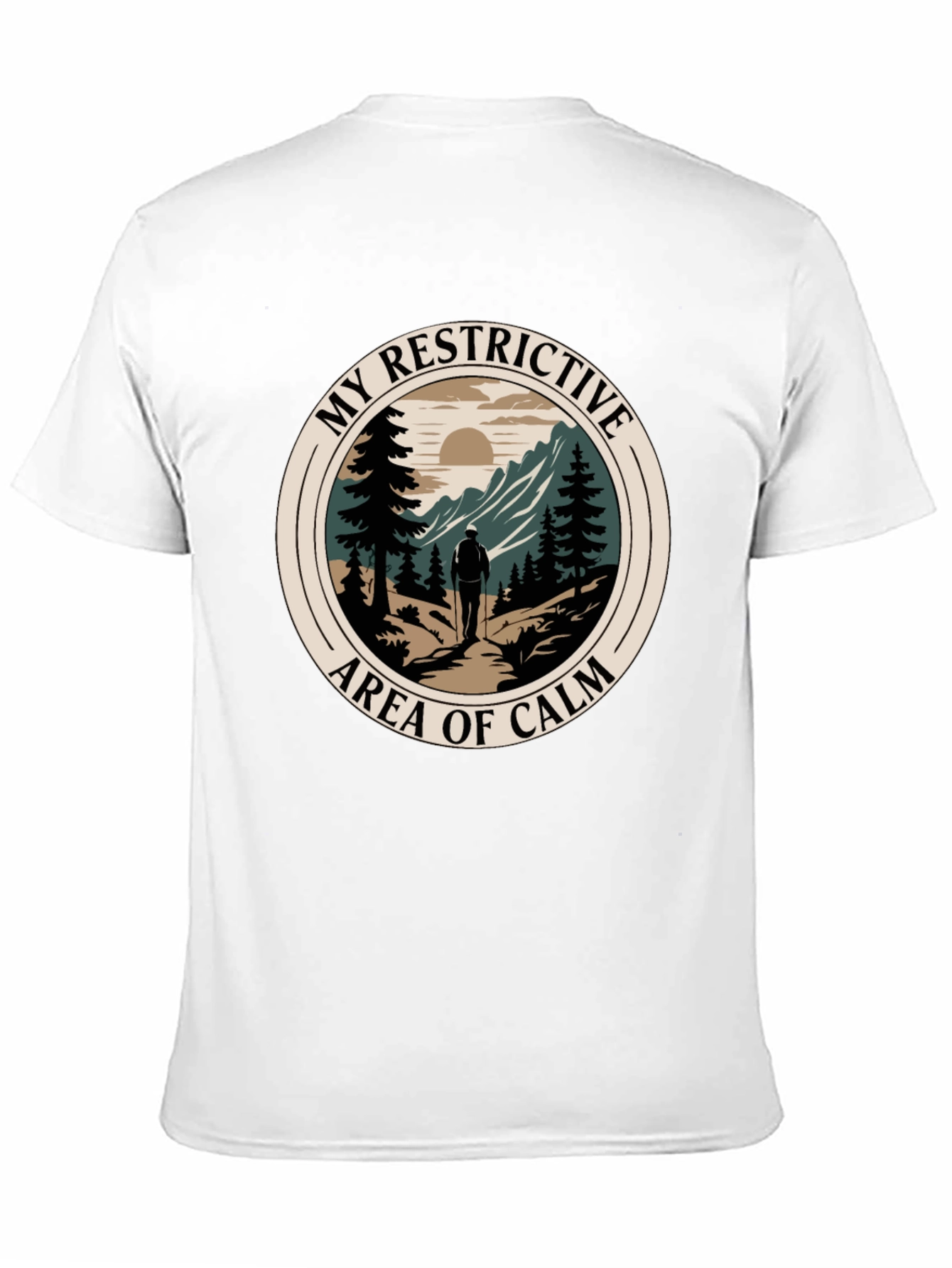 Restrictive Area of Calm Hiker Graphic T-Shirt