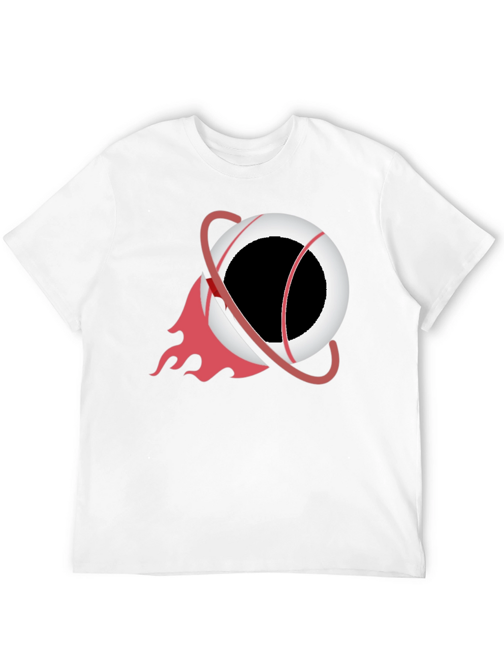 Black T-Shirt with Orbit Graphic