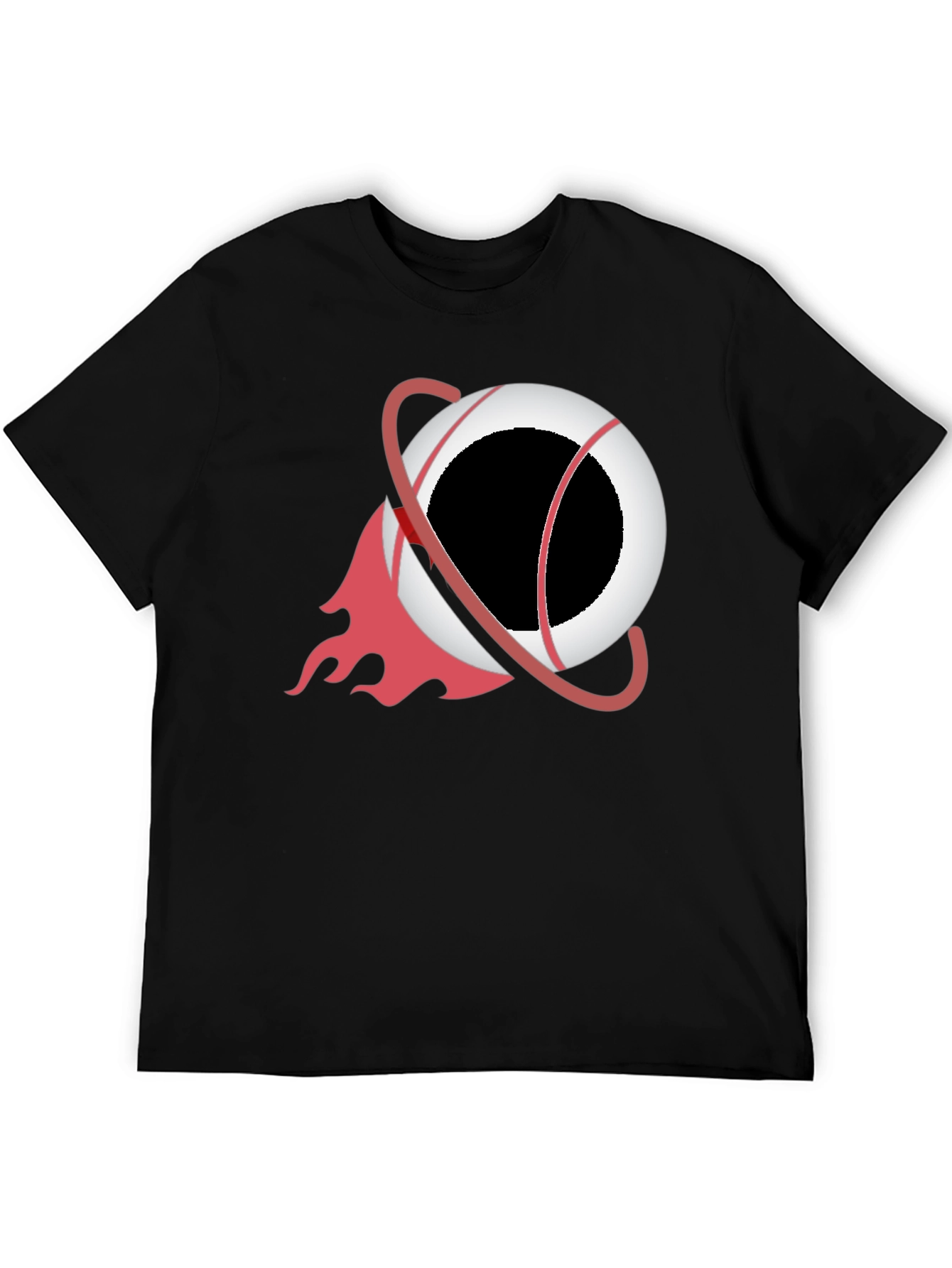 Black T-Shirt with Orbit Graphic