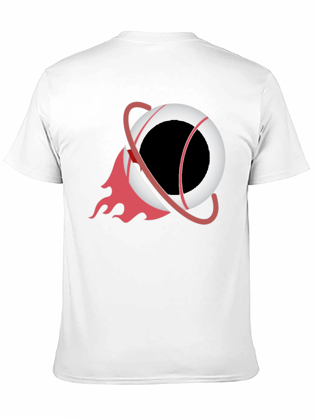Black T-Shirt with Orbit Graphic