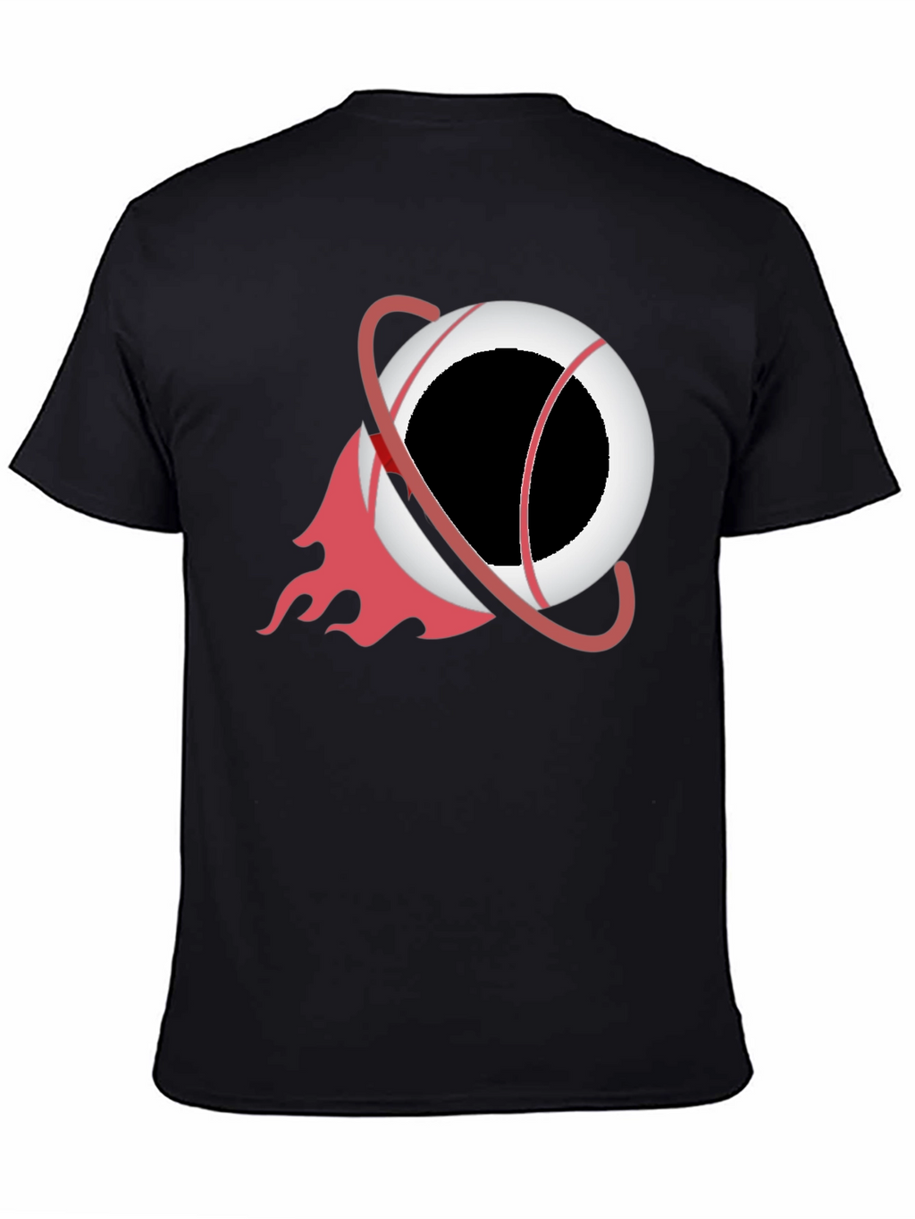 Black T-Shirt with Orbit Graphic