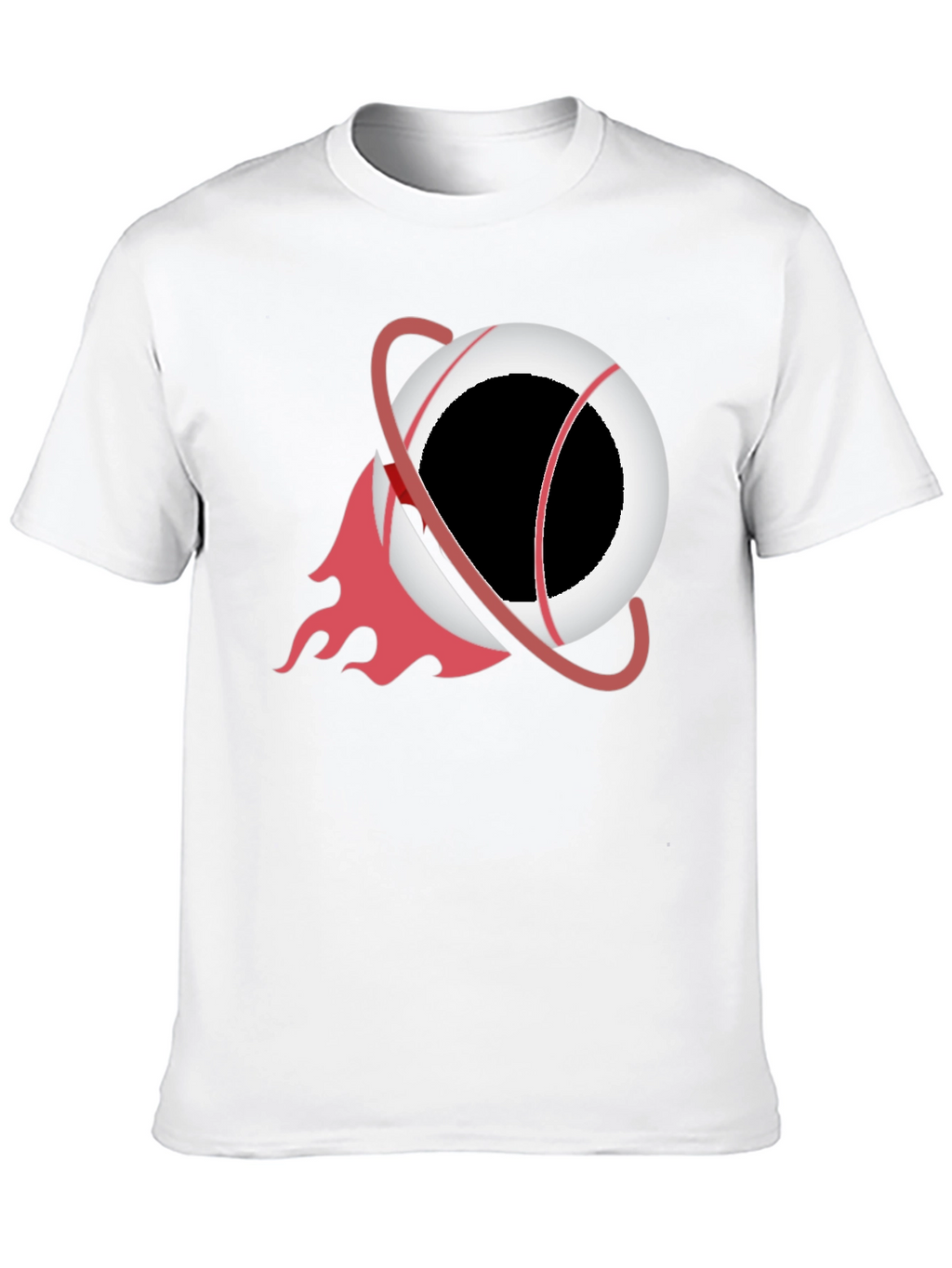 Black T-Shirt with Orbit Graphic