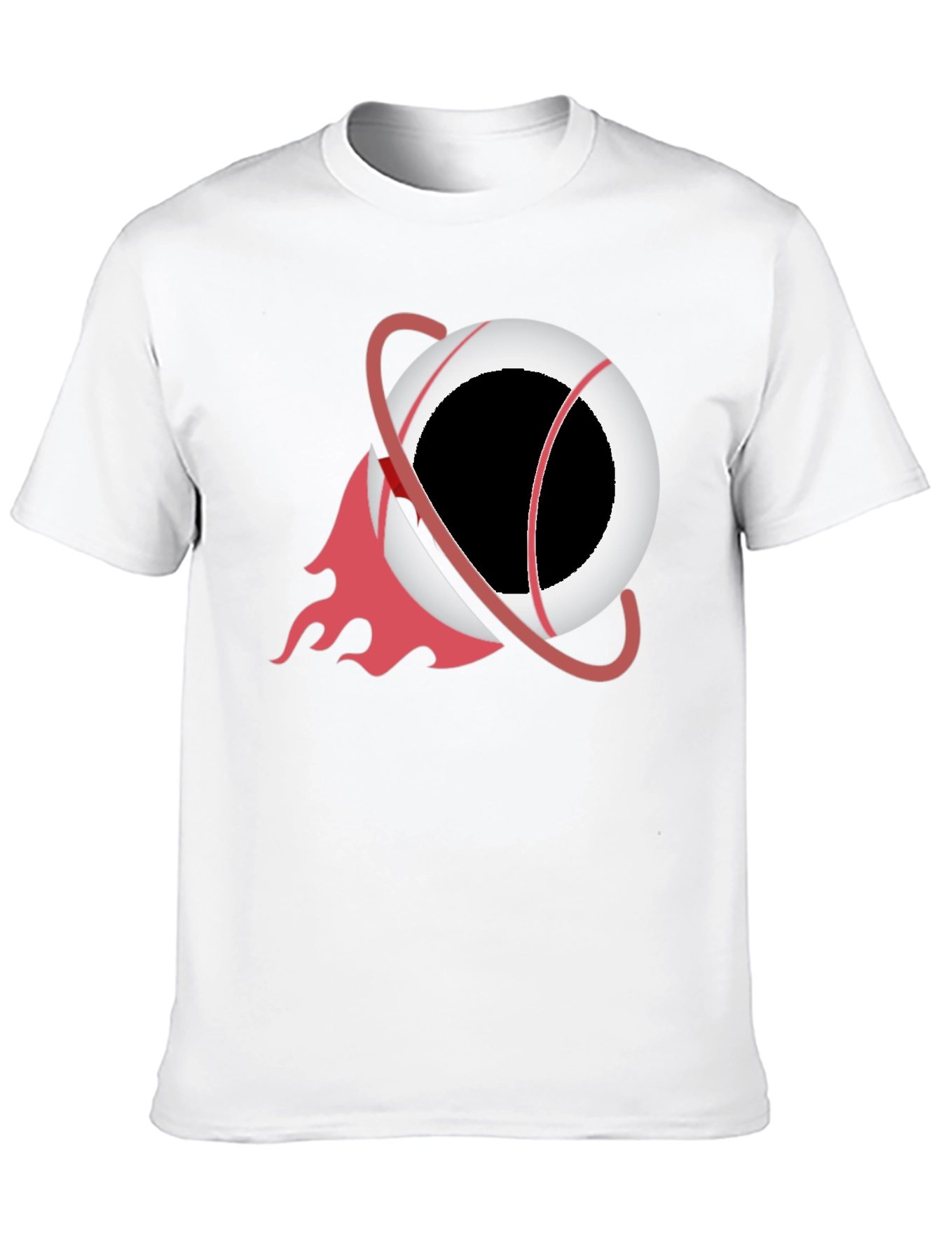 Black T-Shirt with Orbit Graphic