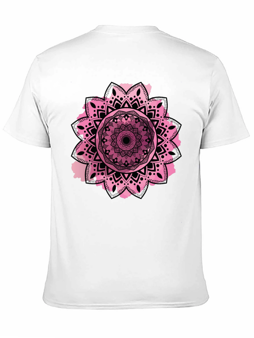 Mandala Design Mens Black T-Shirt