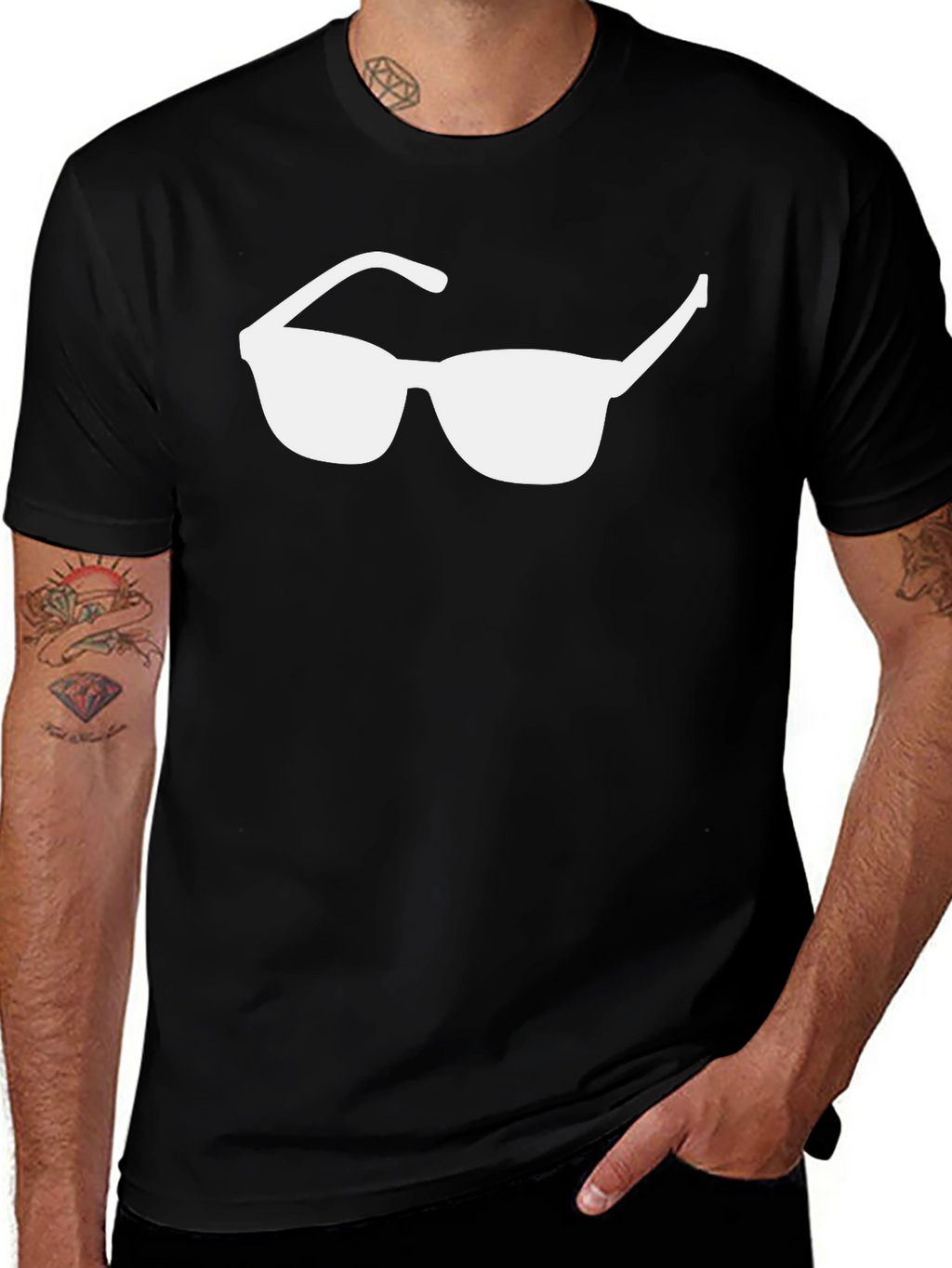 Sunglasses Graphic Black T-Shirt