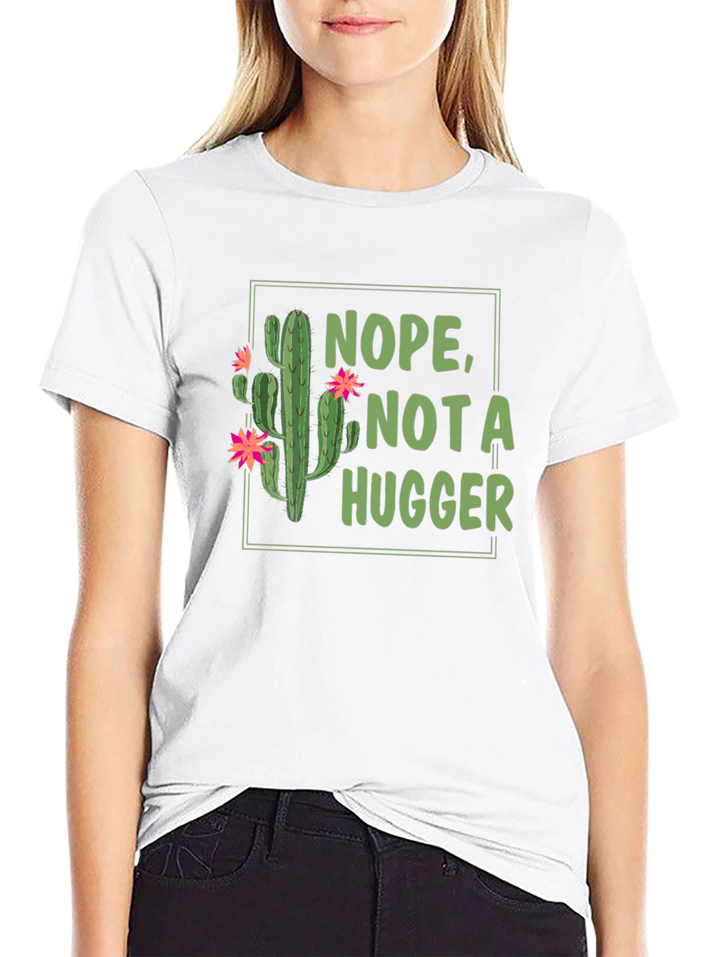 Nope Not a Hugger Cactus T-Shirt