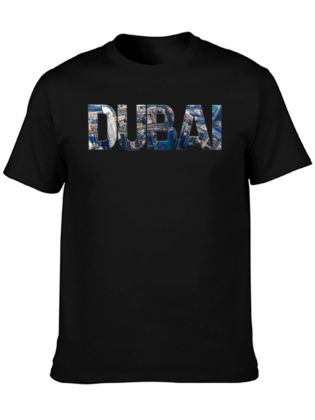 Dubai Skyline Graphic Print Crew Neck T-Shirt