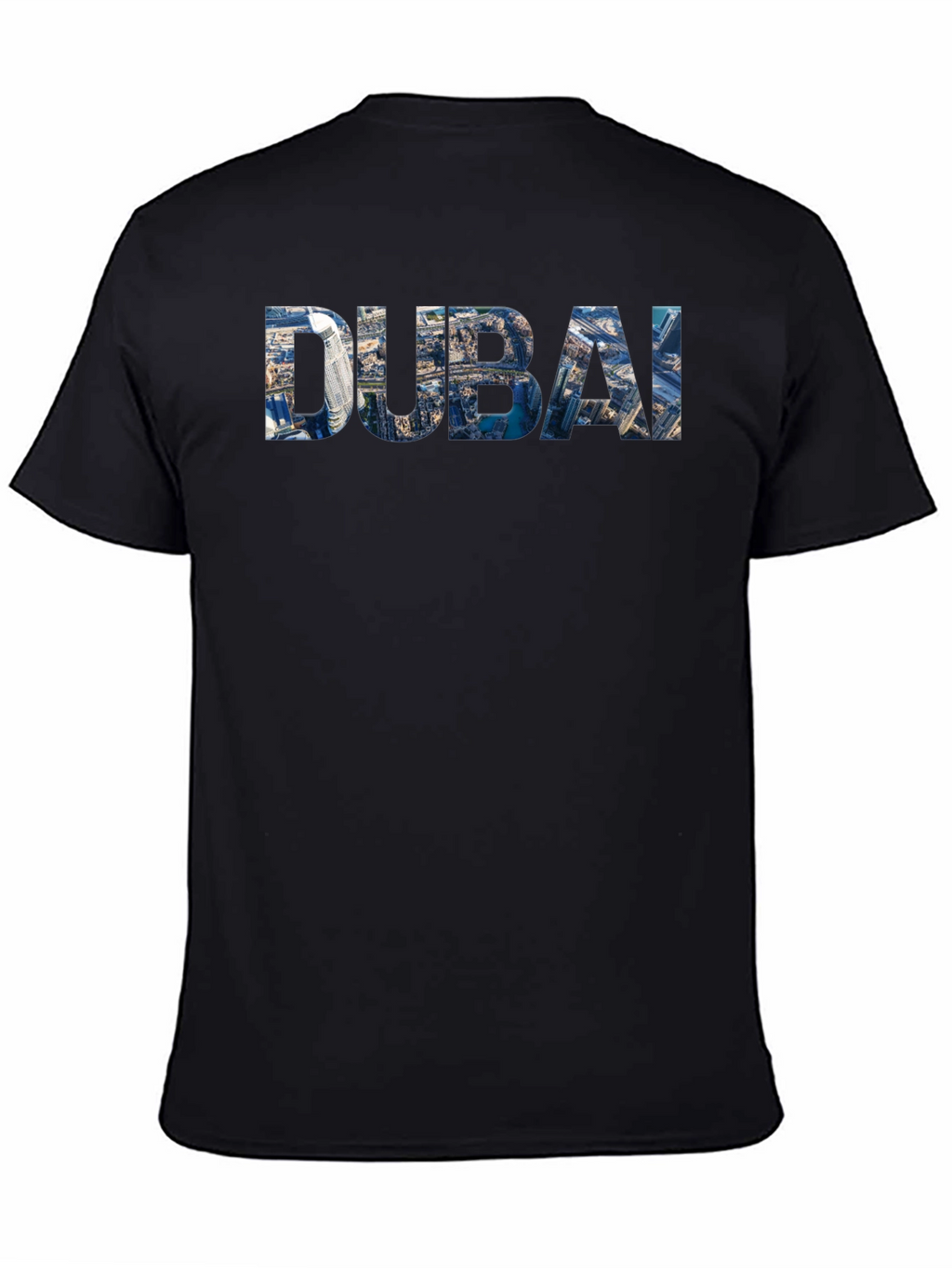 Dubai Skyline Graphic Print Crew Neck T-Shirt