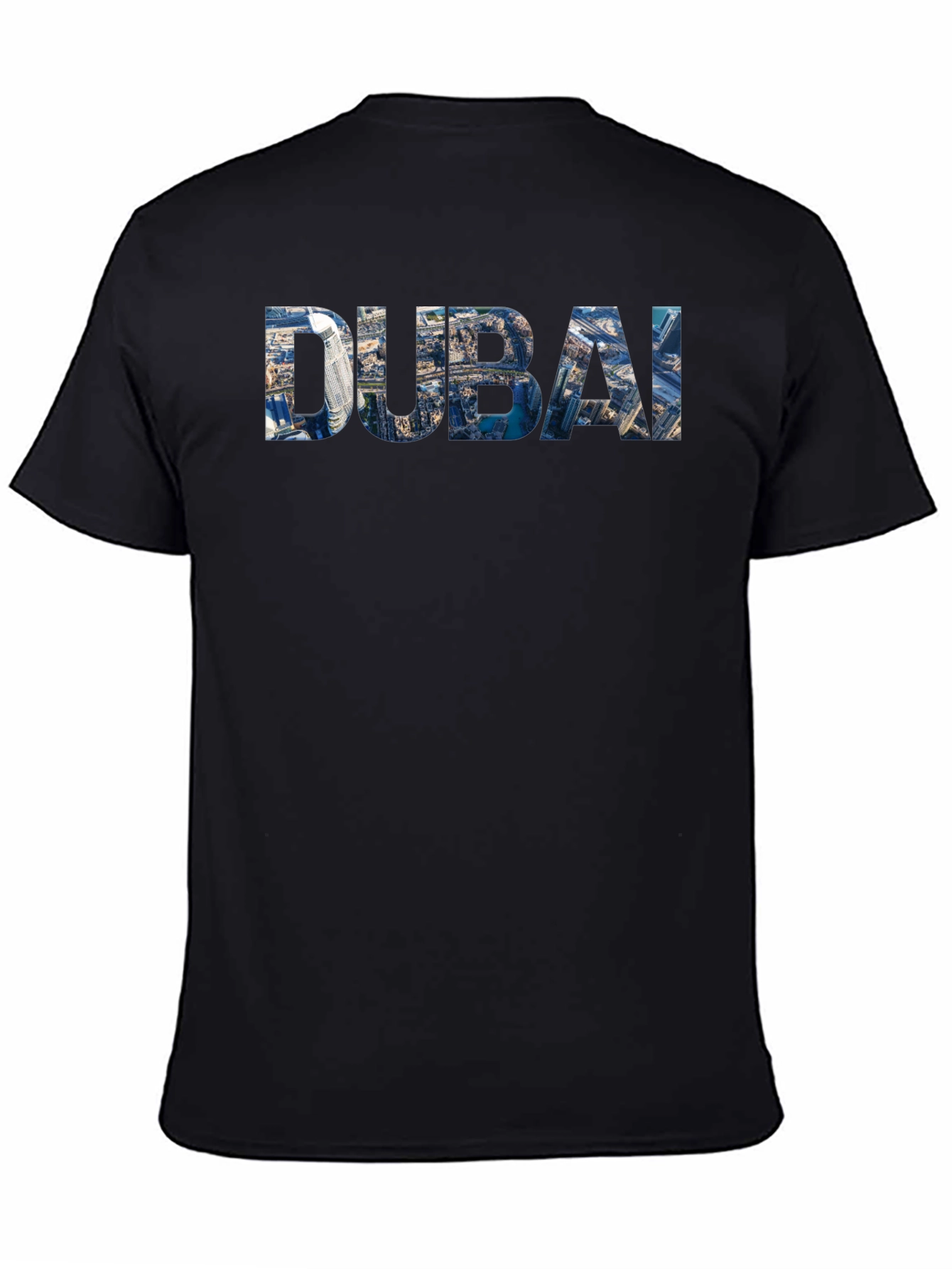 Dubai Skyline Graphic Print Crew Neck T-Shirt