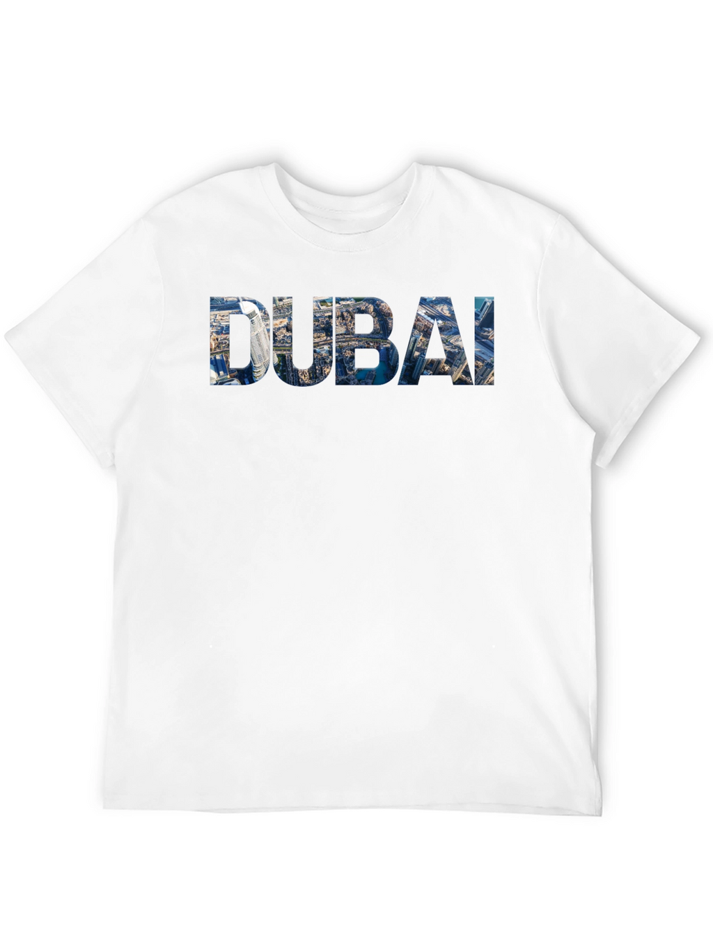 Dubai Skyline Graphic Print Crew Neck T-Shirt