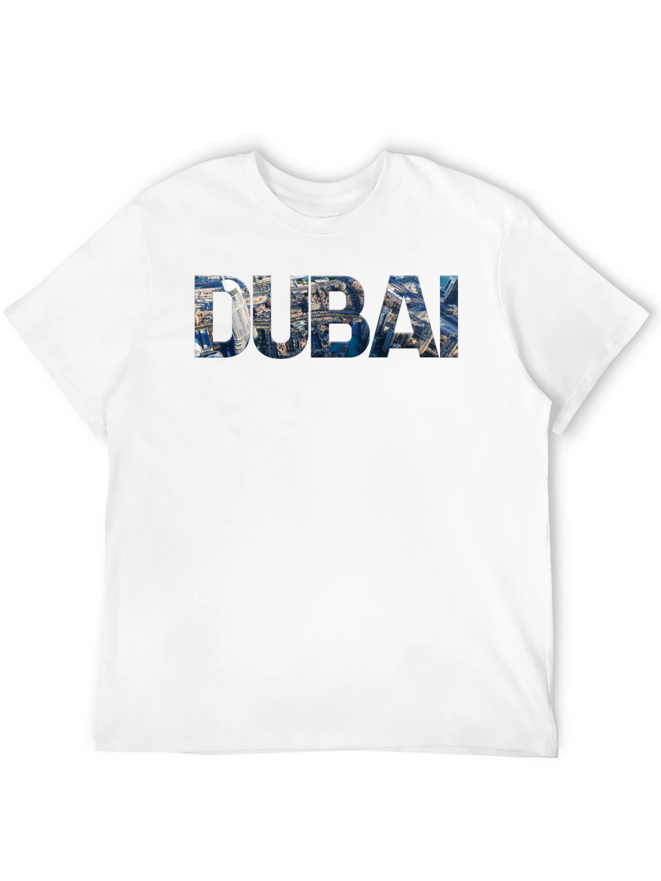 Dubai Skyline Graphic Print Crew Neck T-Shirt