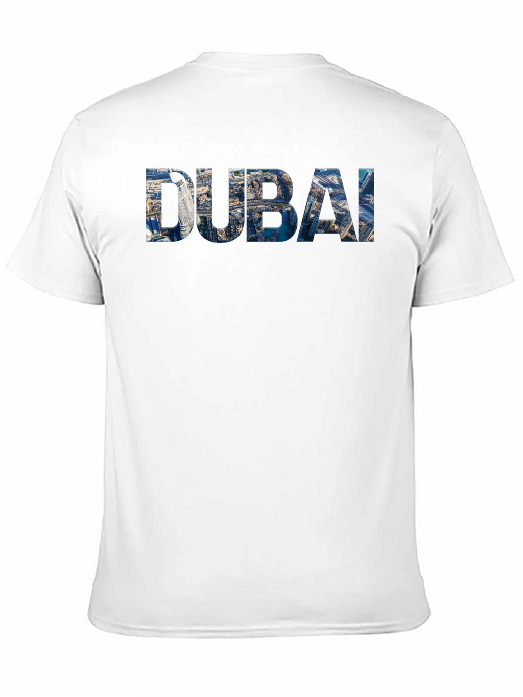Dubai Skyline Graphic Print Crew Neck T-Shirt