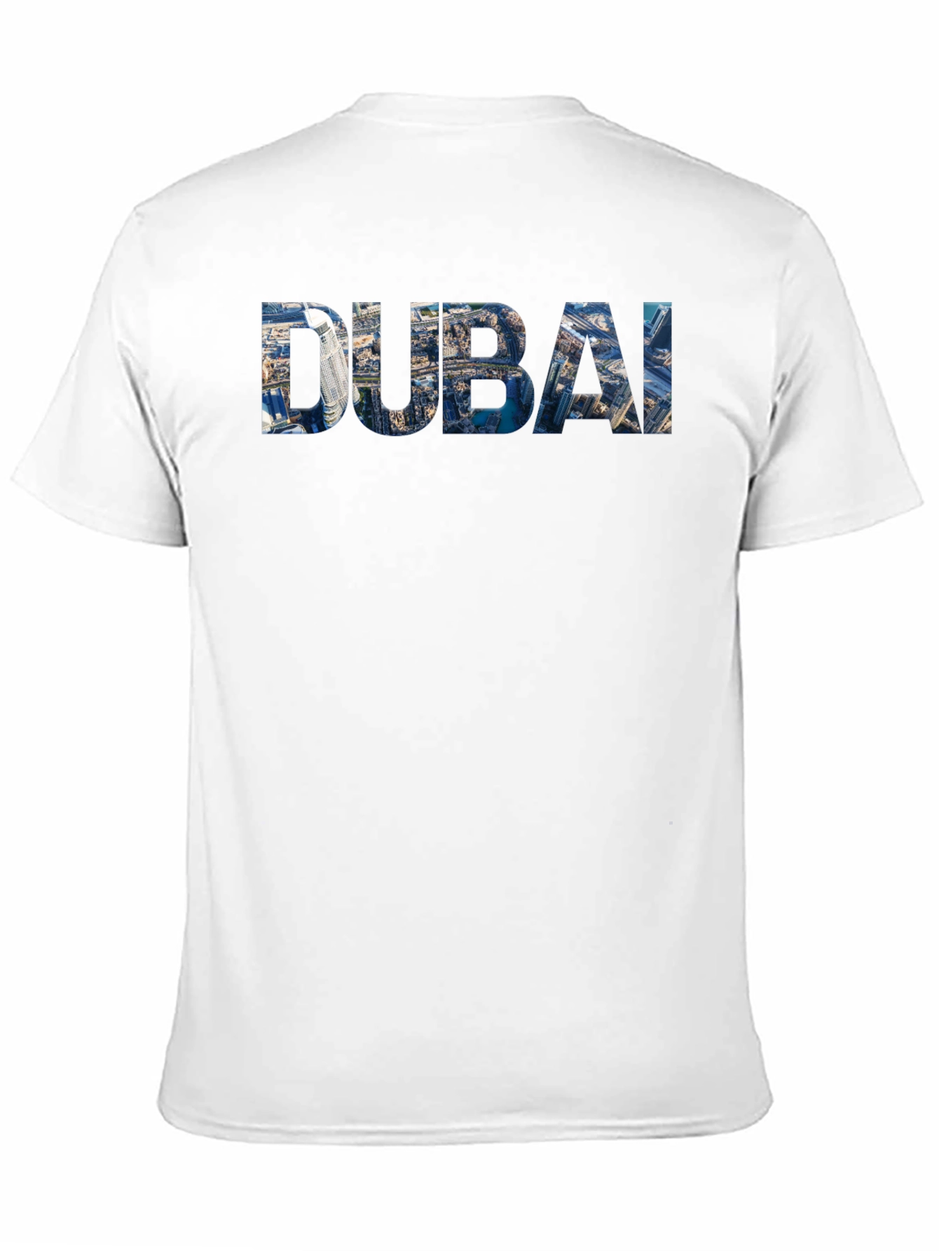 Dubai Skyline Graphic Print Crew Neck T-Shirt