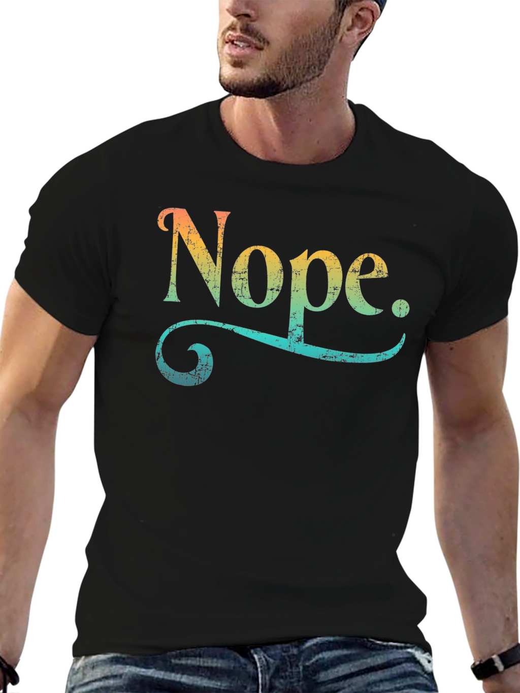 Nope. Graphic Tee - Trendy Retro Design