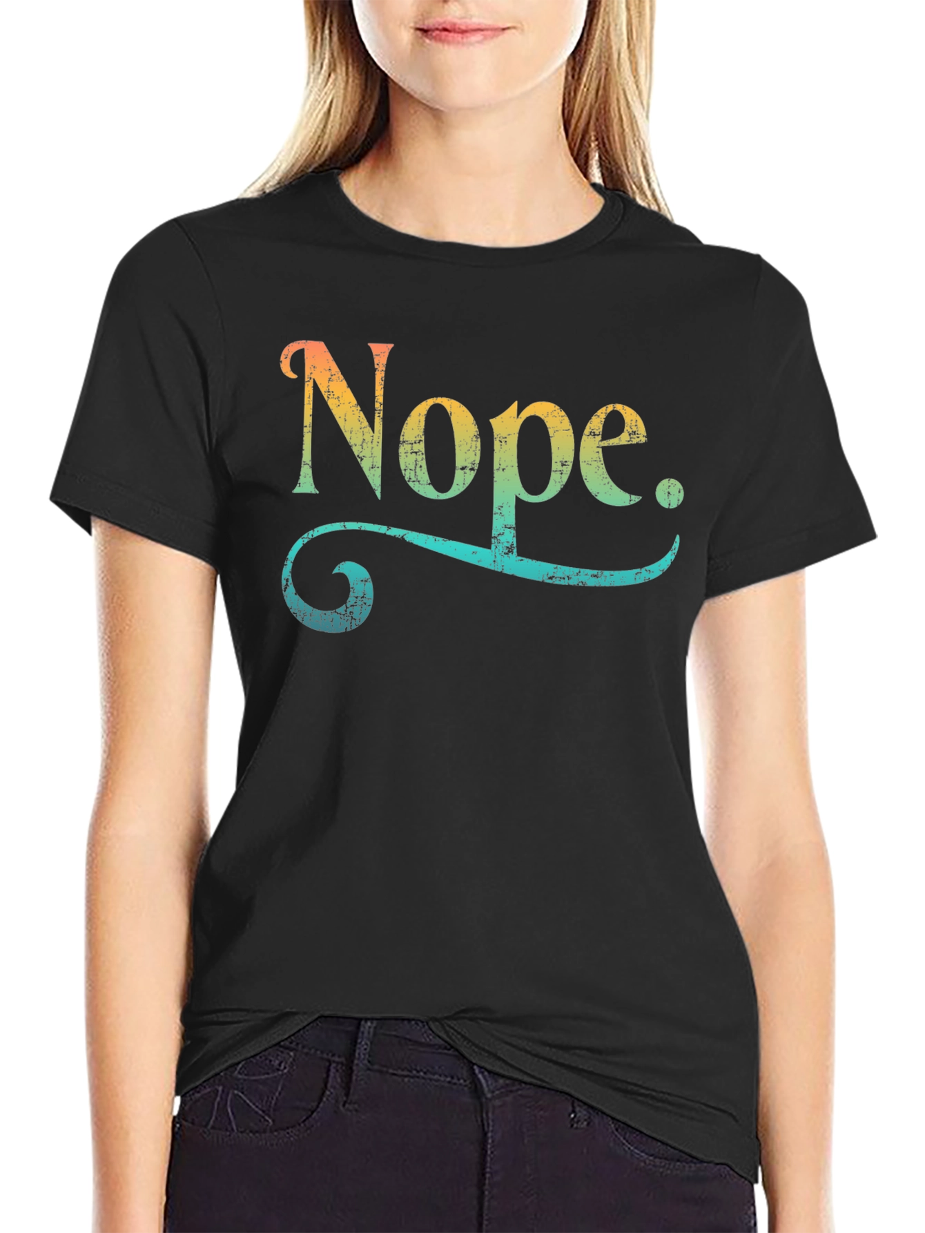 Nope. Graphic Tee - Trendy Retro Design