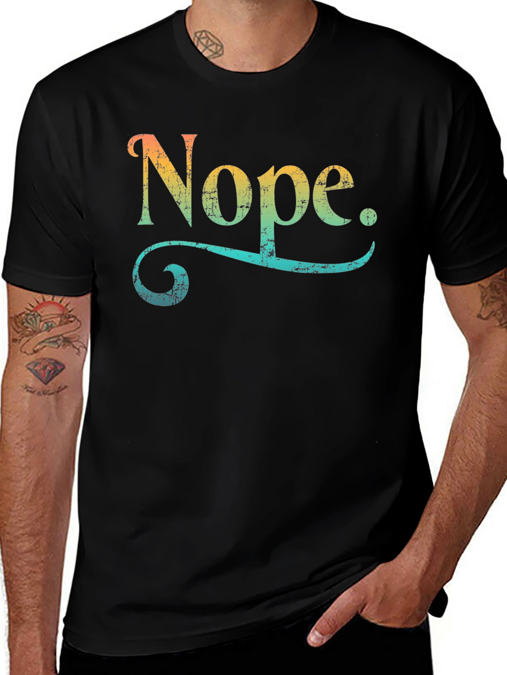 Nope. Graphic Tee - Trendy Retro Design