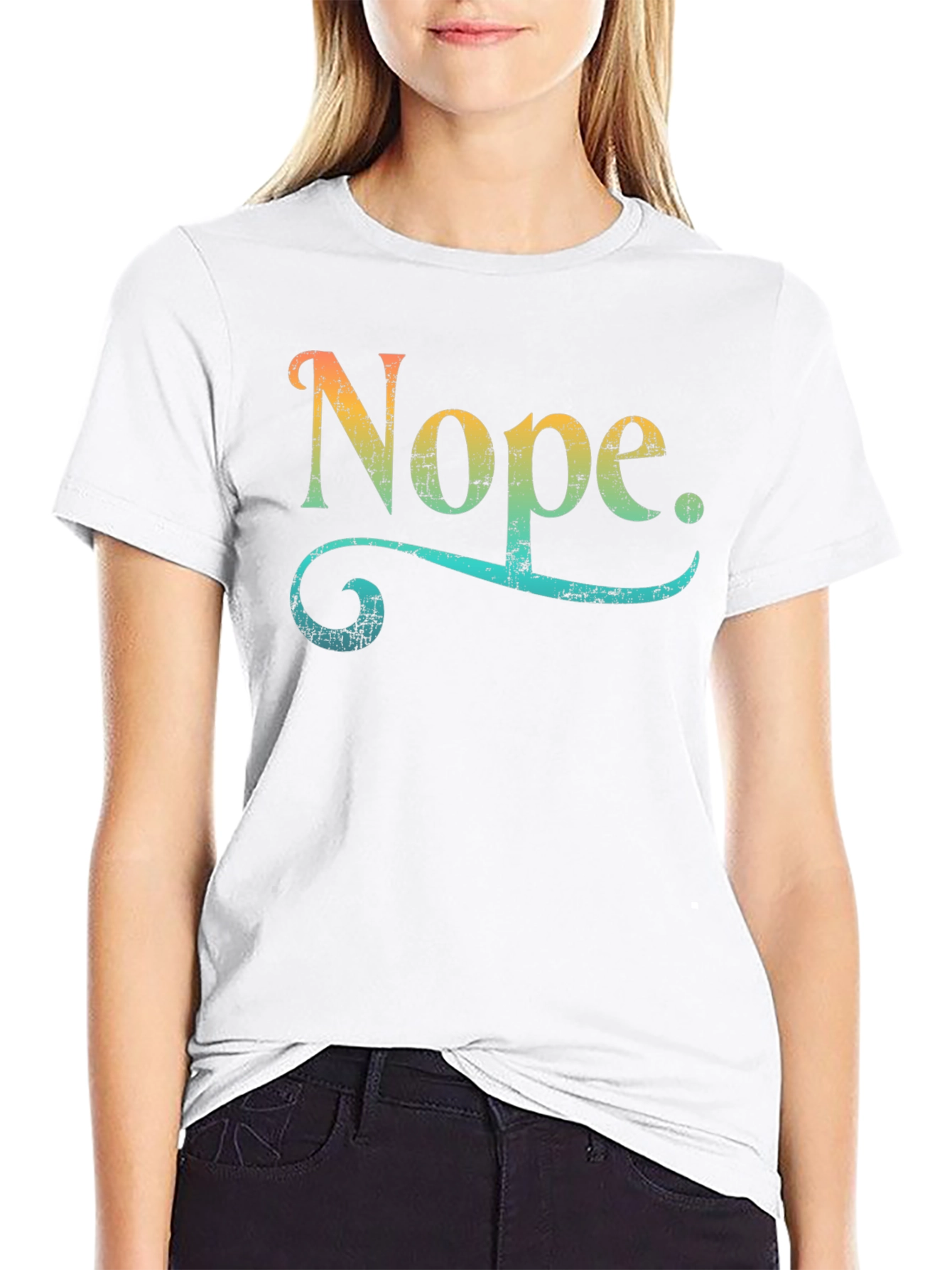 Nope. Graphic Tee - Trendy Retro Design