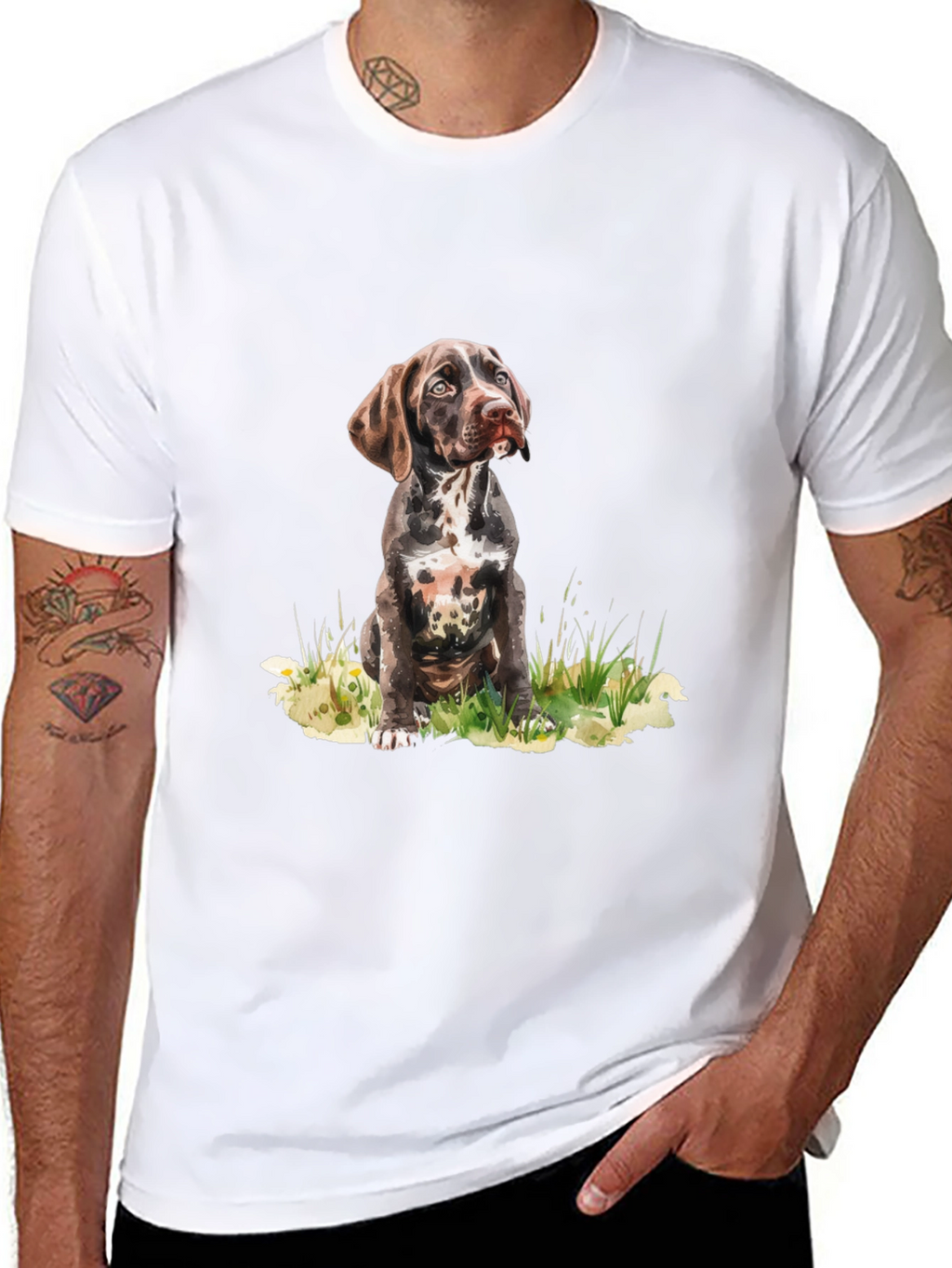 German Shorthaired Pointer Puppy T-Shirt – Realistic Dog Graphic Tee