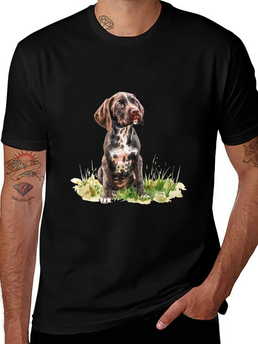 German Shorthaired Pointer Puppy T-Shirt – Realistic Dog Graphic Tee