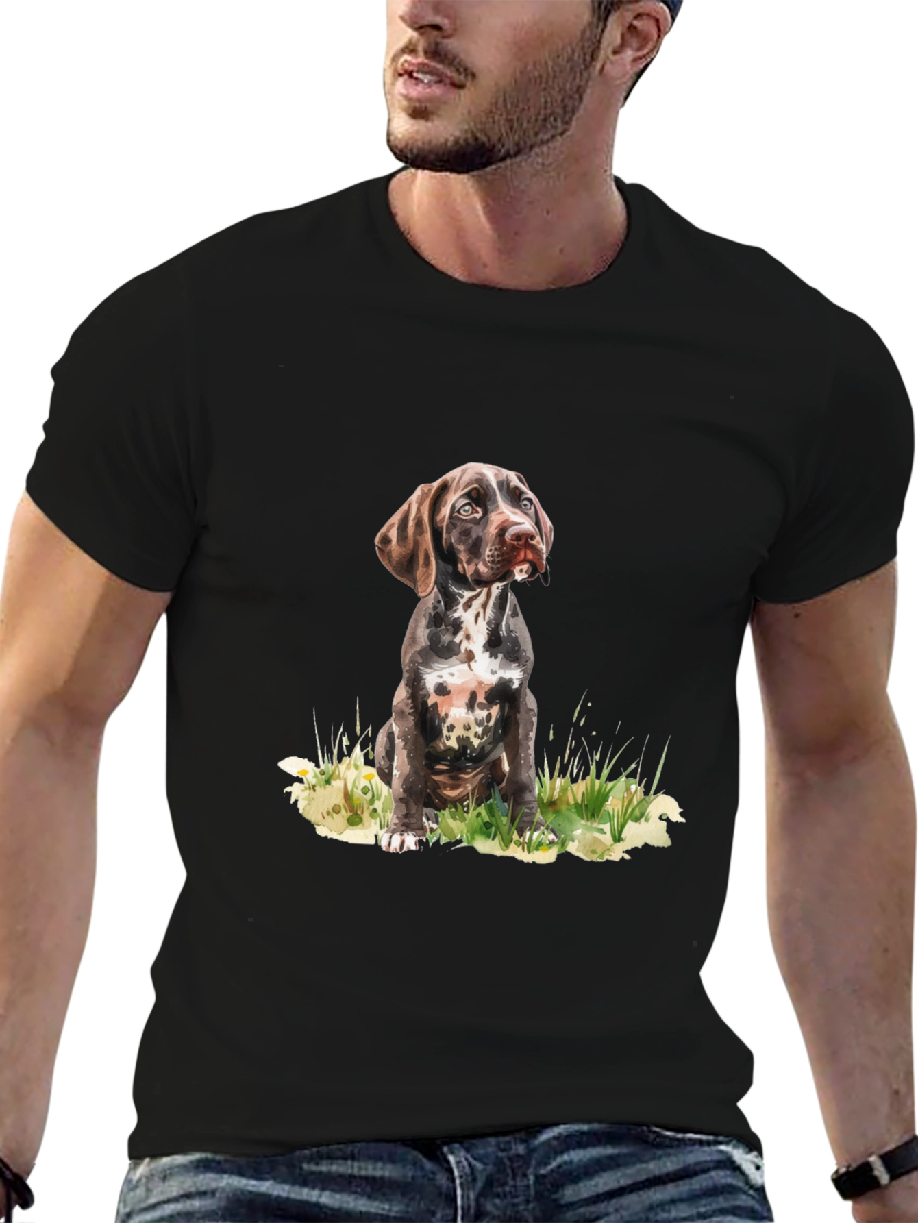 German Shorthaired Pointer Puppy T-Shirt – Realistic Dog Graphic Tee