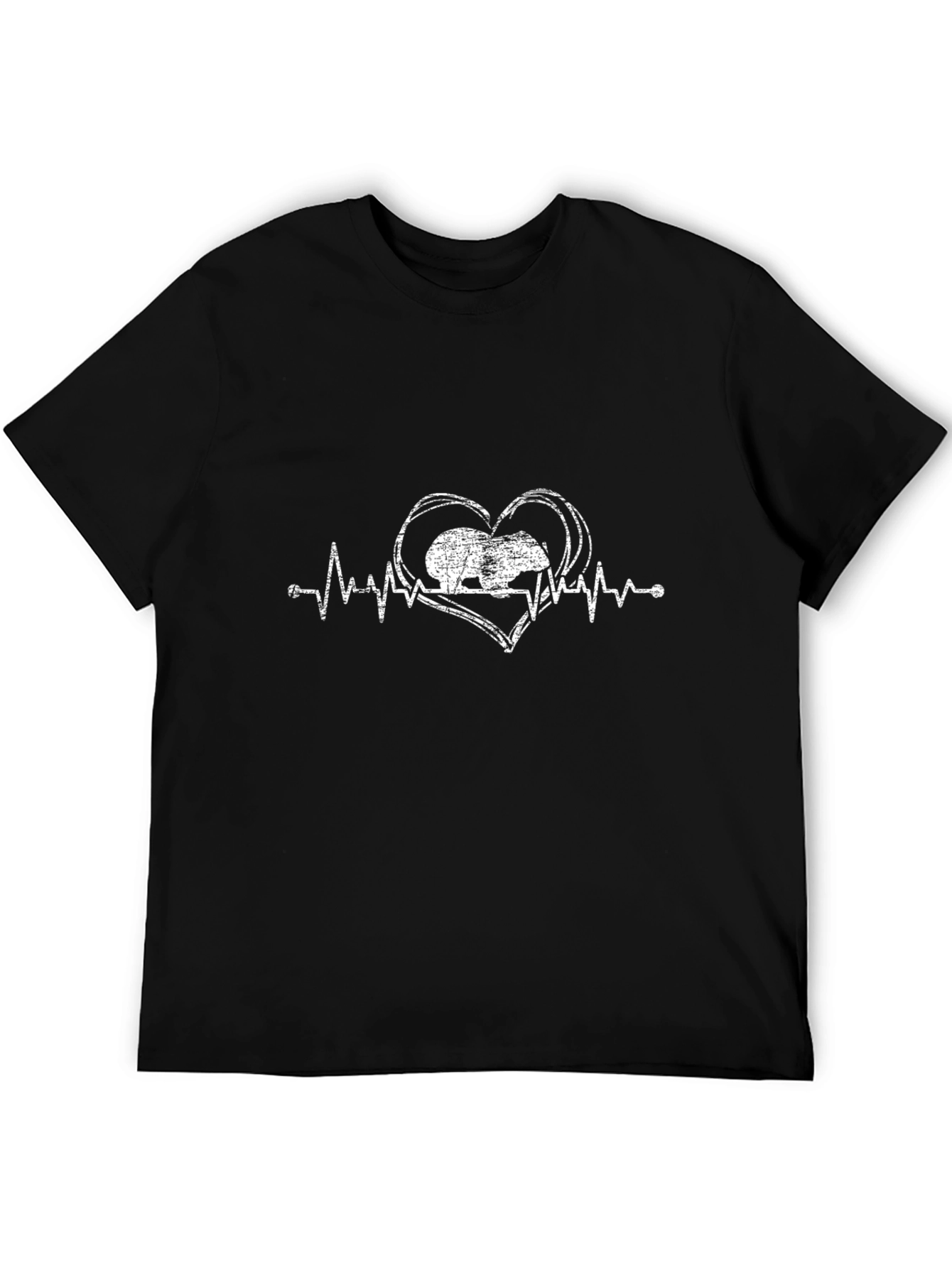 Capybara Heartbeat T-Shirt - Unique Graphic Tee