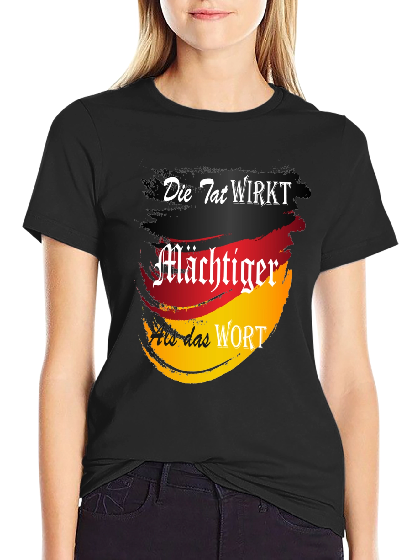 German Flag Die Tat Wirkt Graphic Tee