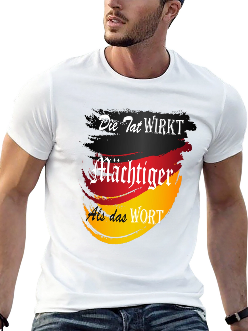 German Flag Die Tat Wirkt Graphic Tee