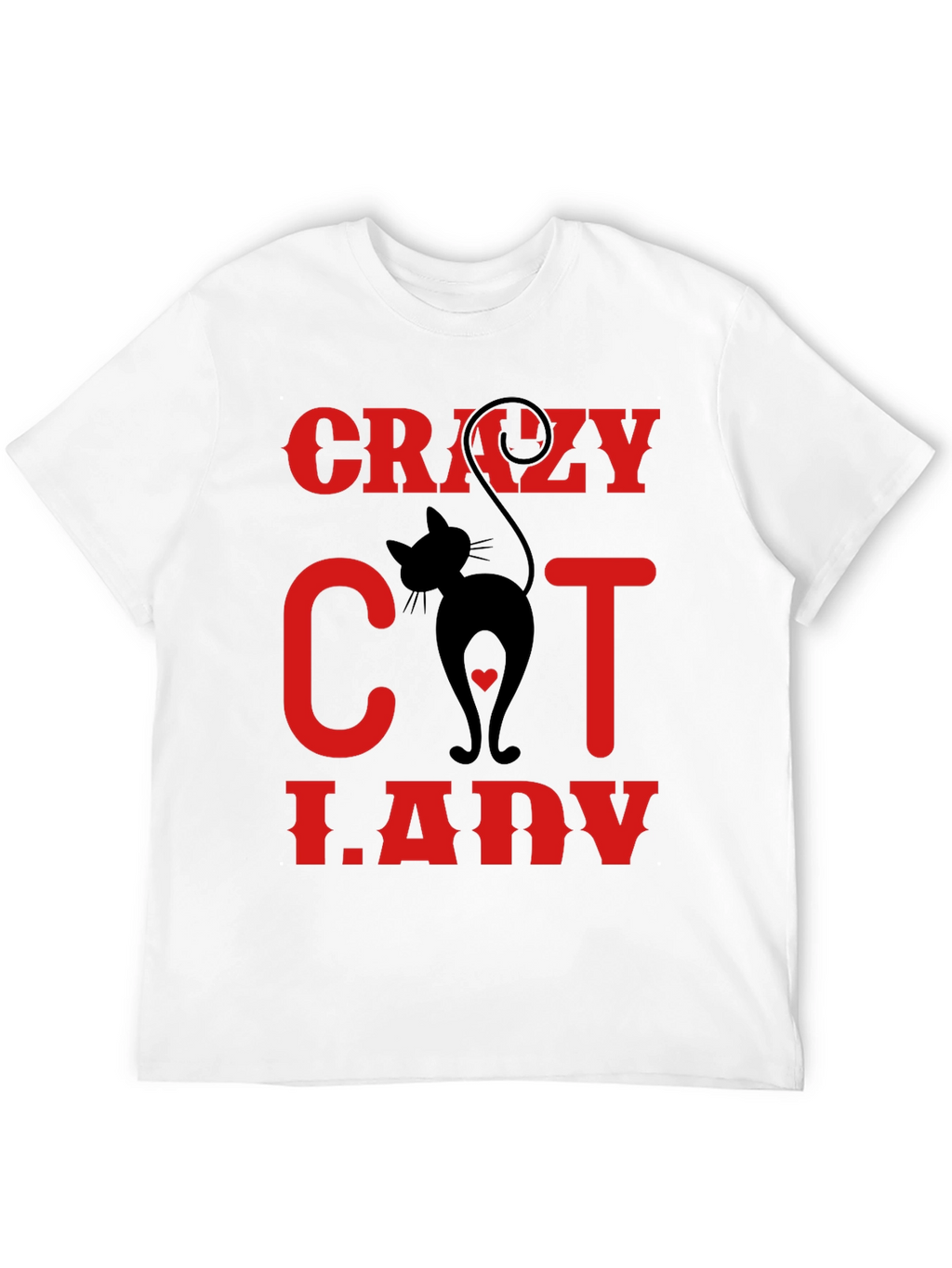 Crazy Cat Lady T-Shirt - Black Novelty Tee