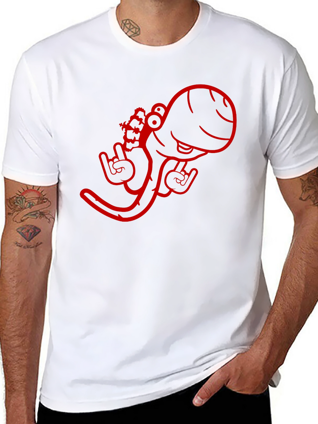 Cool Octopus Graphic Black T-Shirt