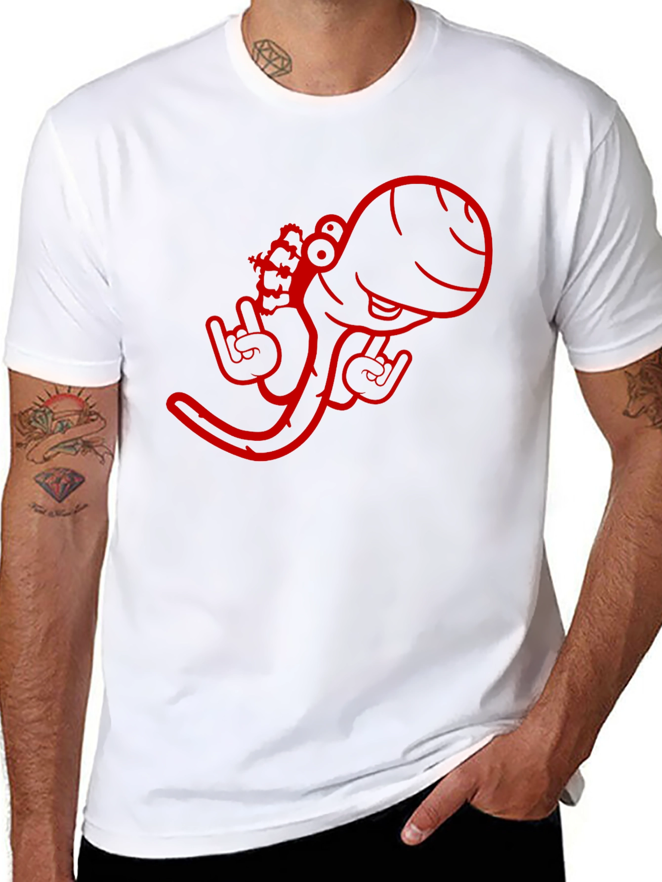 Cool Octopus Graphic Black T-Shirt