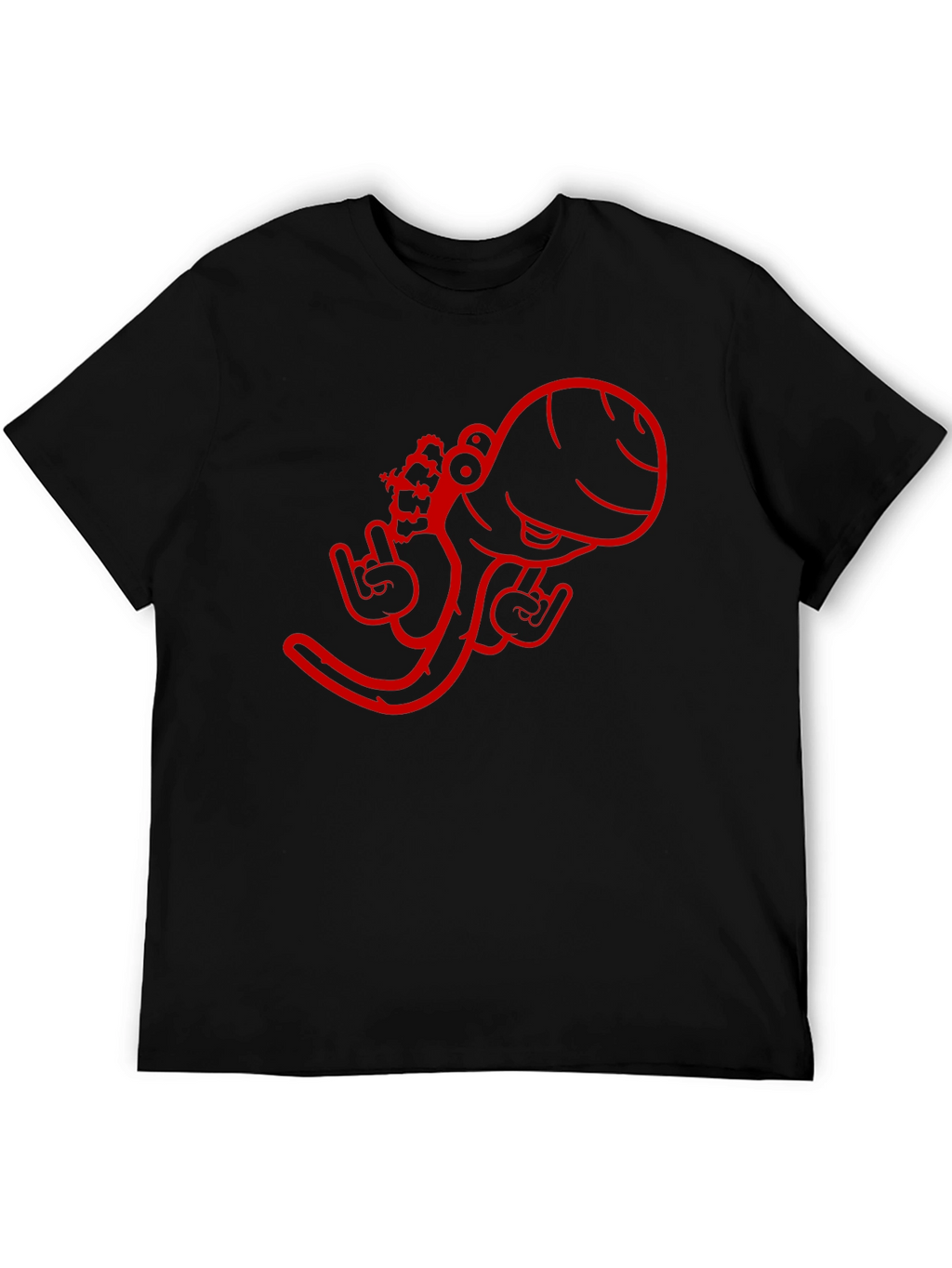 Cool Octopus Graphic Black T-Shirt
