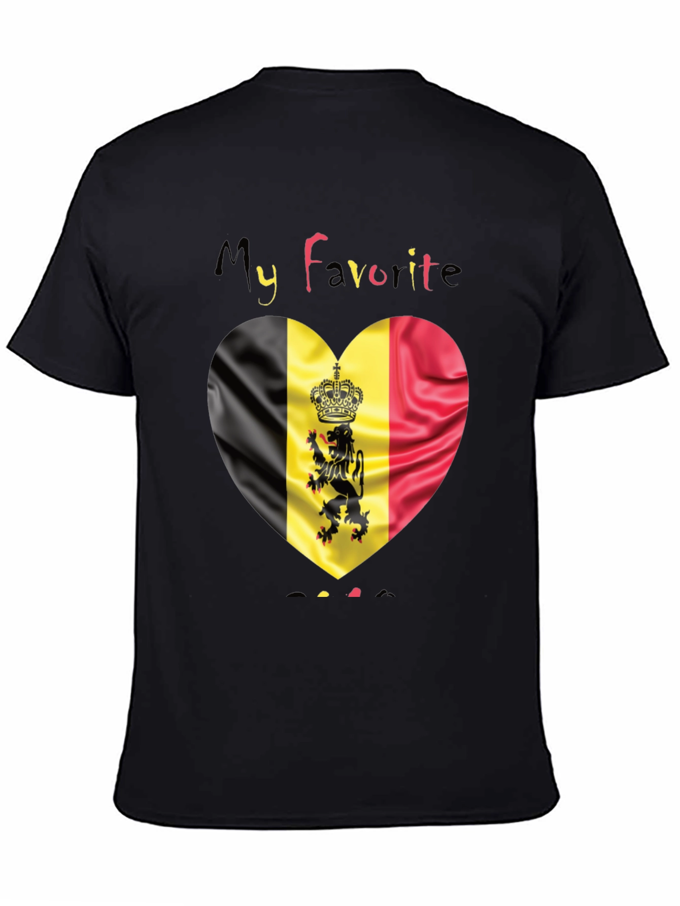 Belgian Pride T-Shirt: My Favorite Heart Flag Tee