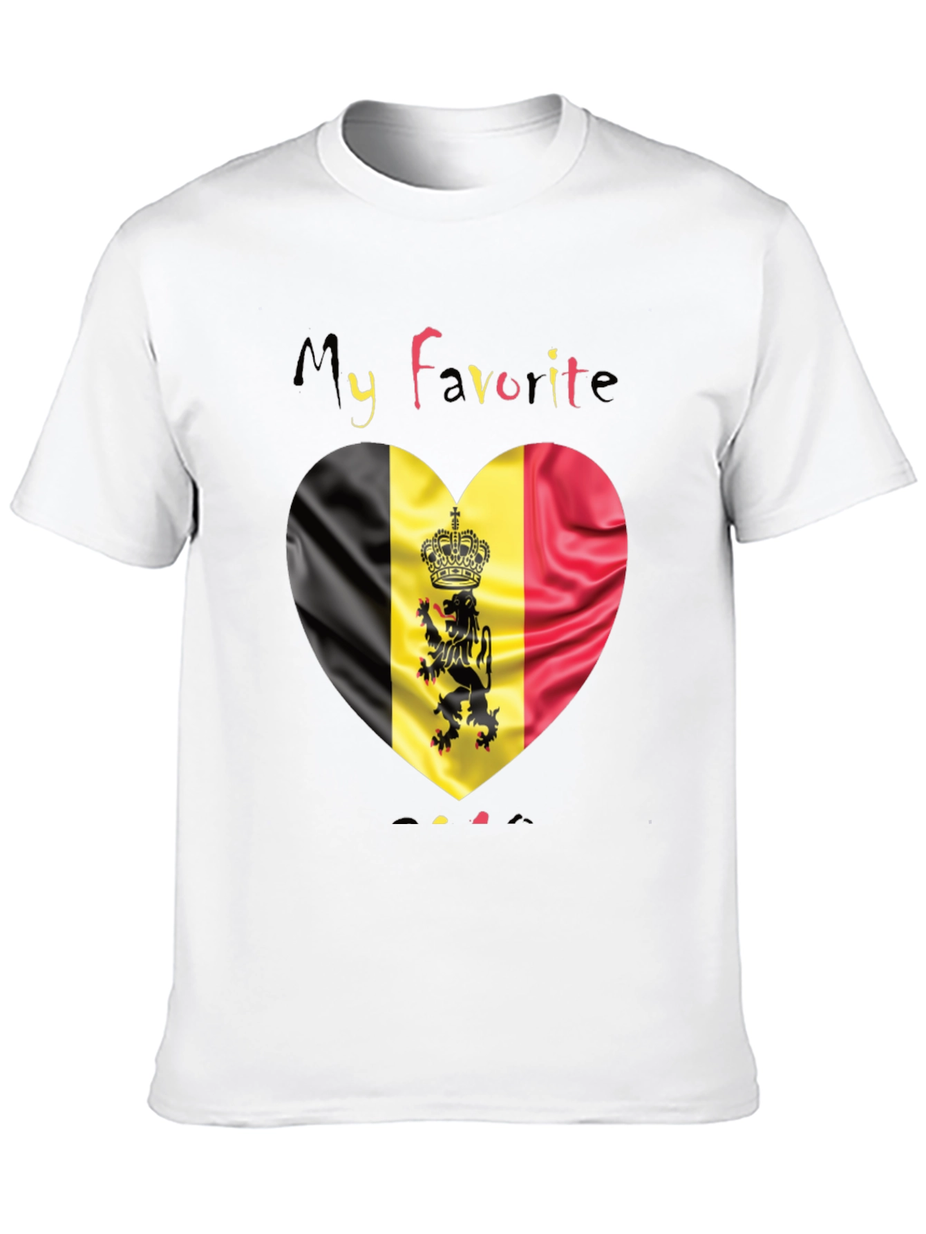 Belgian Pride T-Shirt: My Favorite Heart Flag Tee