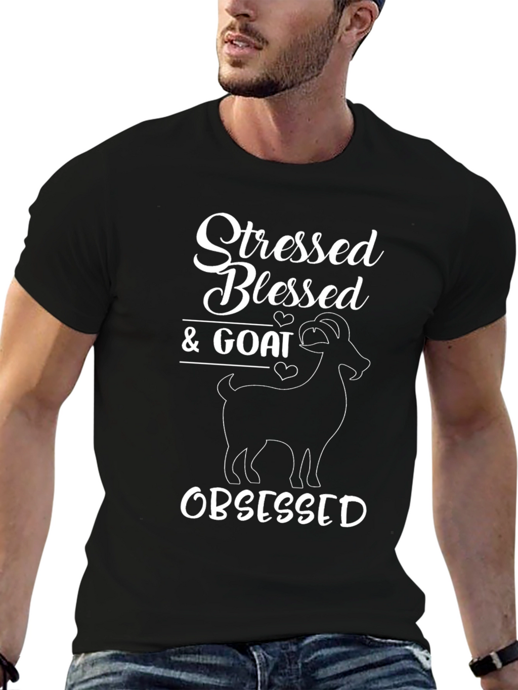 Stressed Blessed & Goat Obsessed T-Shirt