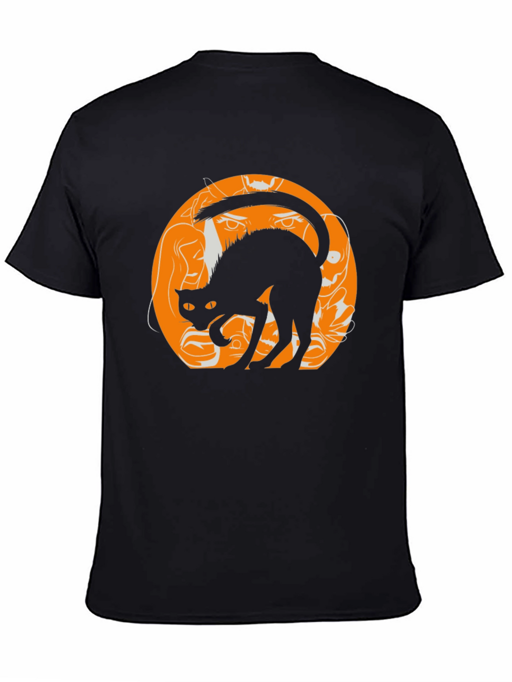 Halloween Black Cat Graphic Tee